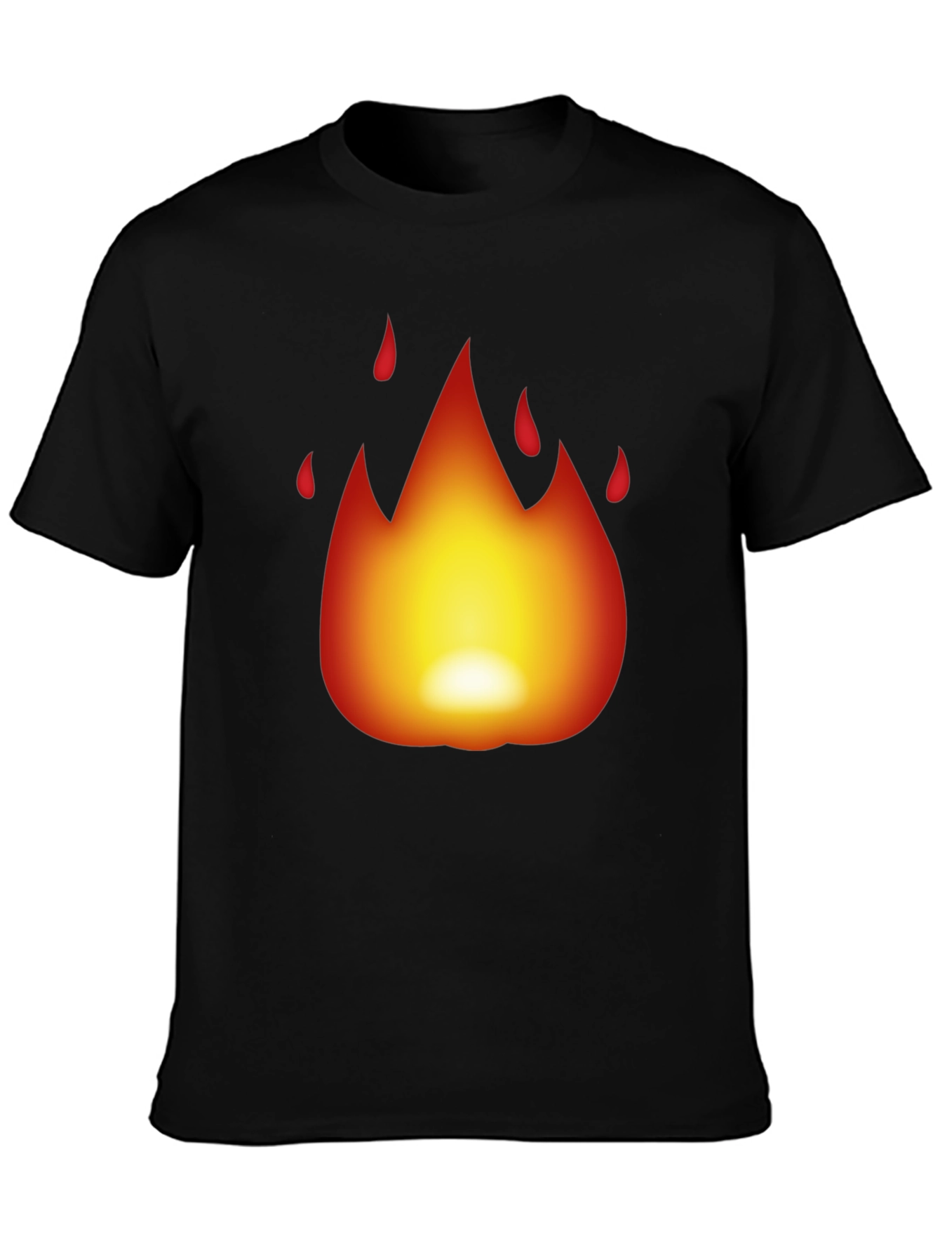 Fiery Flame Graphic Black T-Shirt