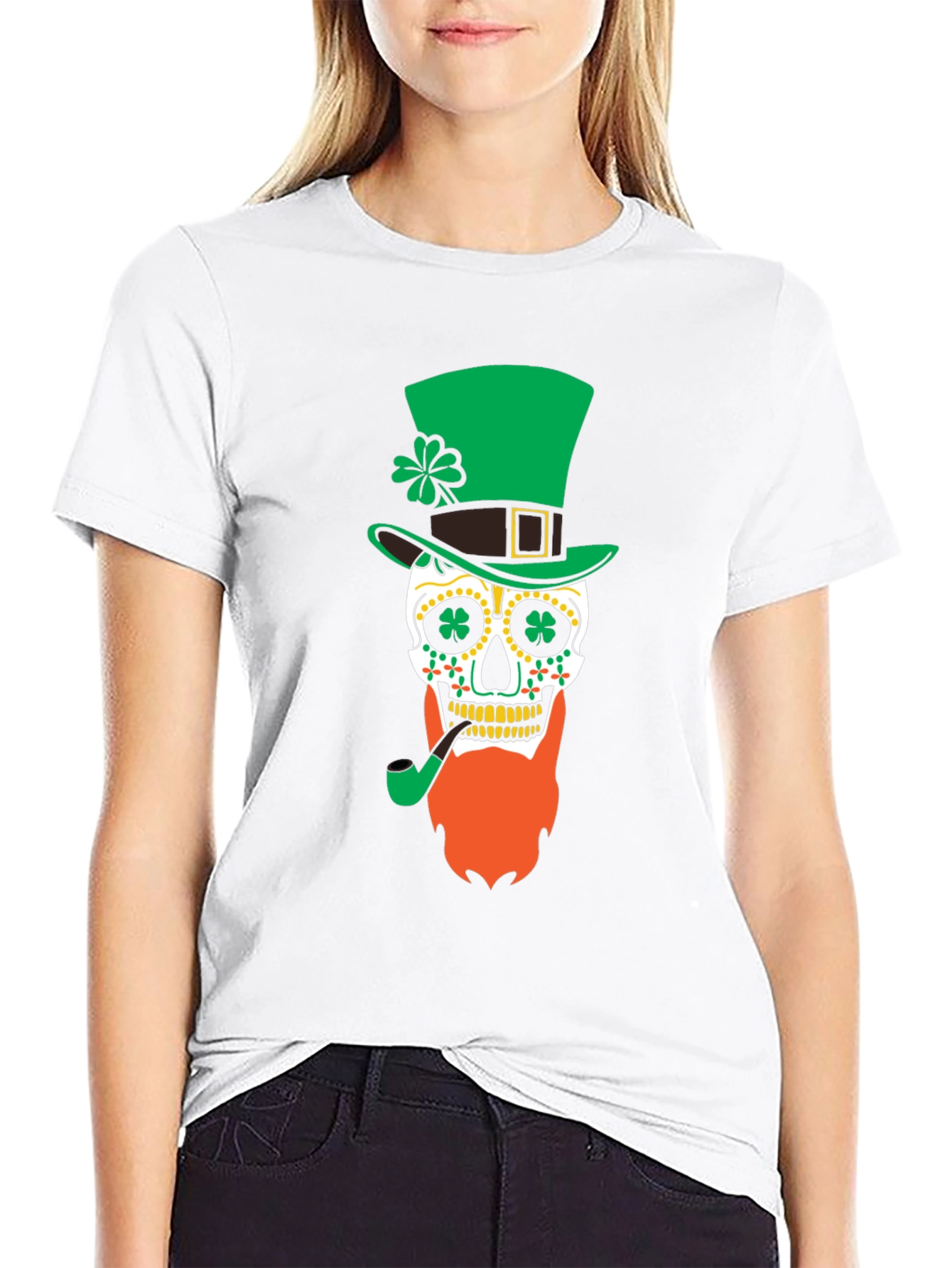 St. Patricks Day Skull T-Shirt