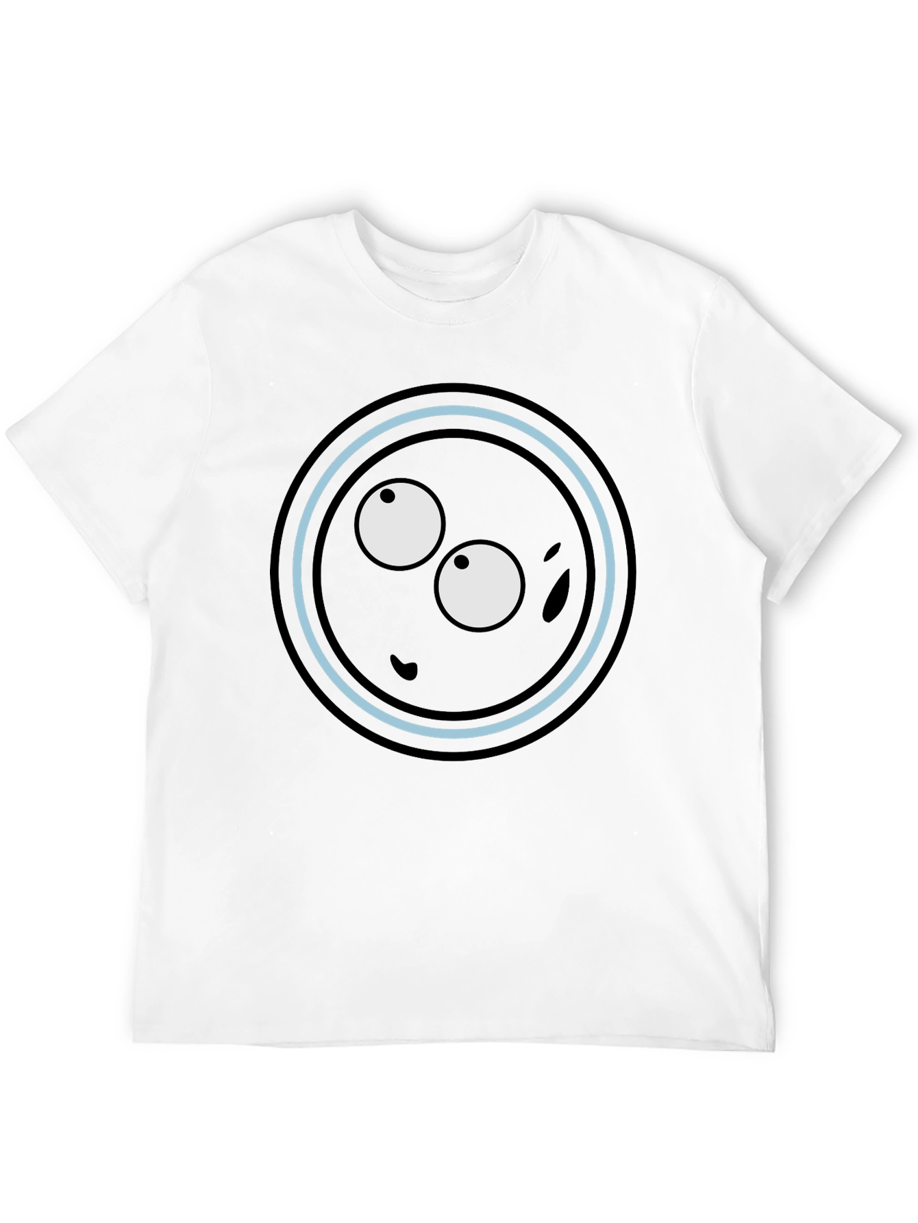 Black Funny Eye Circle Graphic T-Shirt