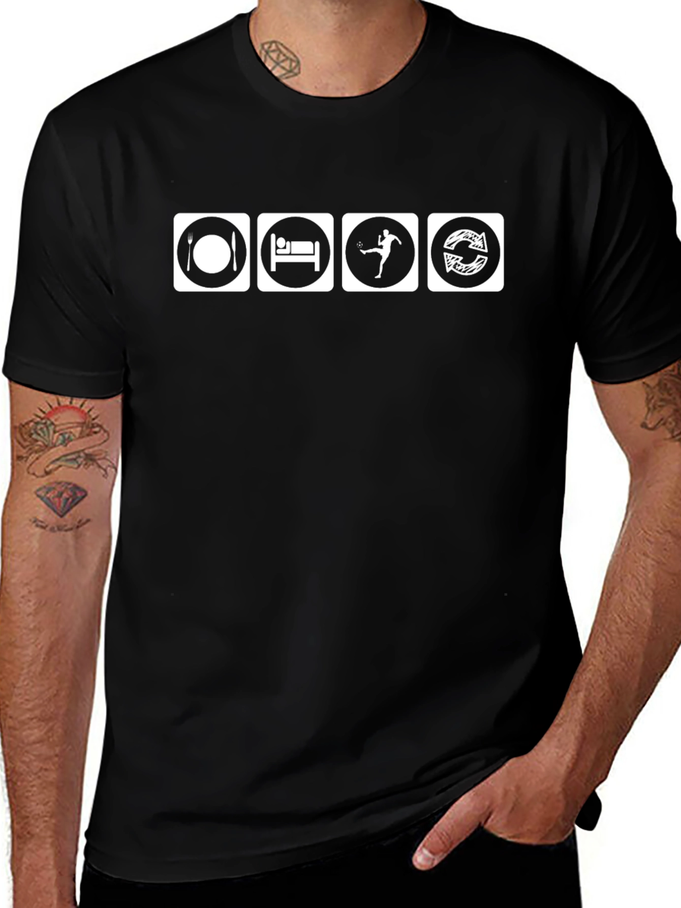 Eat Sleep Kick Repeat T-Shirt | Cool Graphic Tee