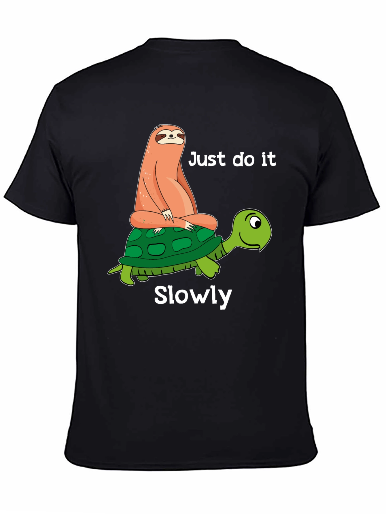 Sloth Riding Turtle T-Shirt - Just Do It Slowly
