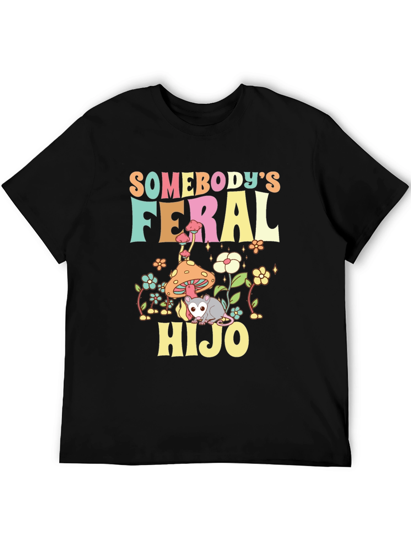 Feral Hijo T-Shirt - Cute Opossum Design
