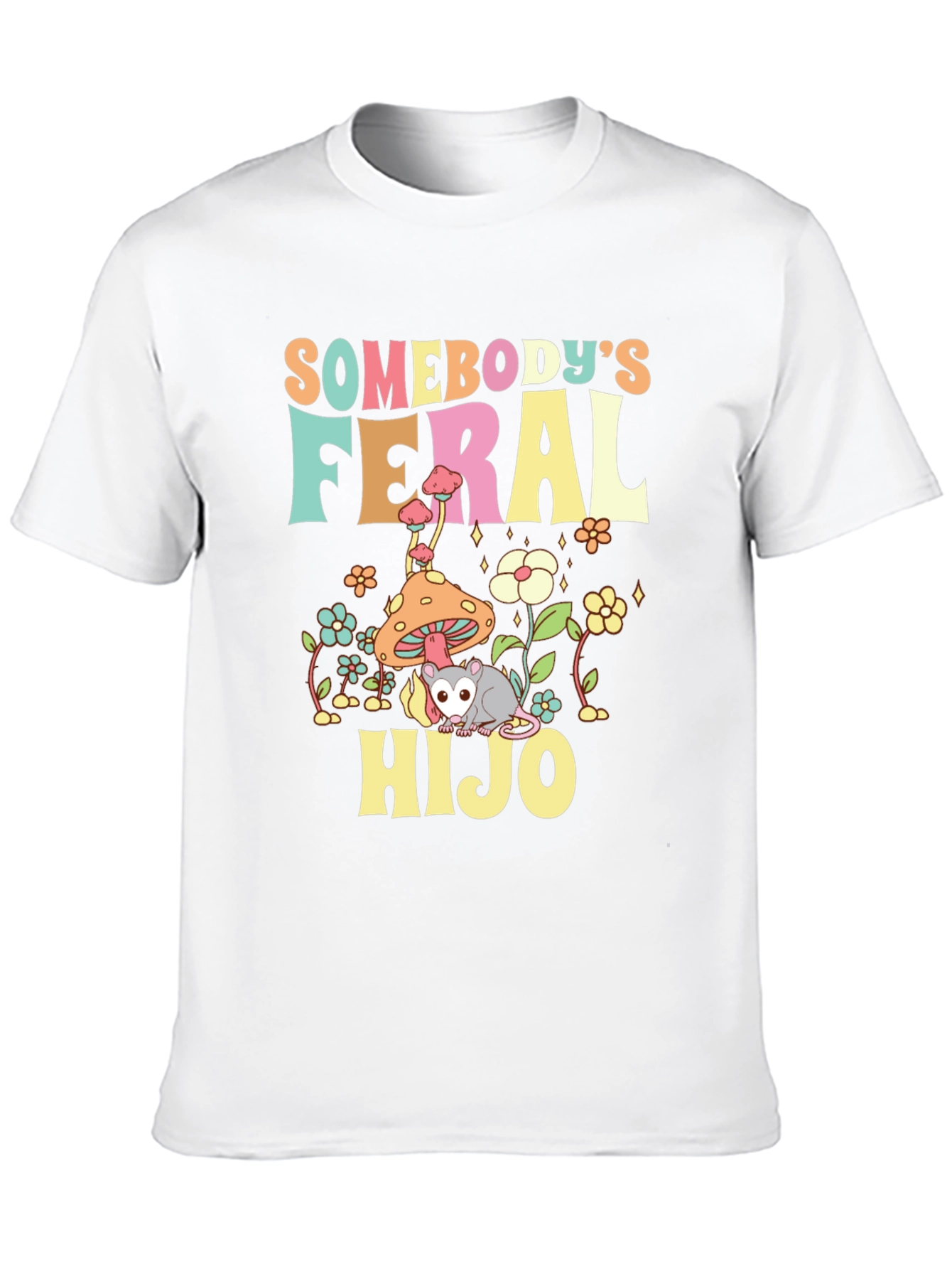 Feral Hijo T-Shirt - Cute Opossum Design