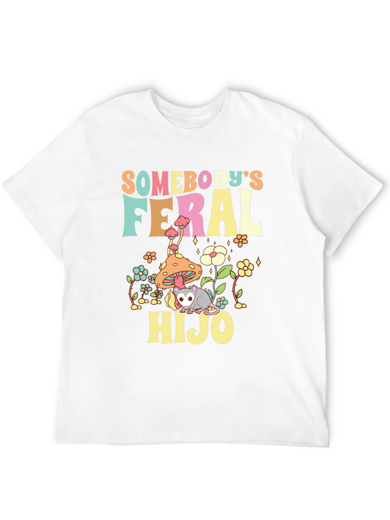 Feral Hijo T-Shirt - Cute Opossum Design
