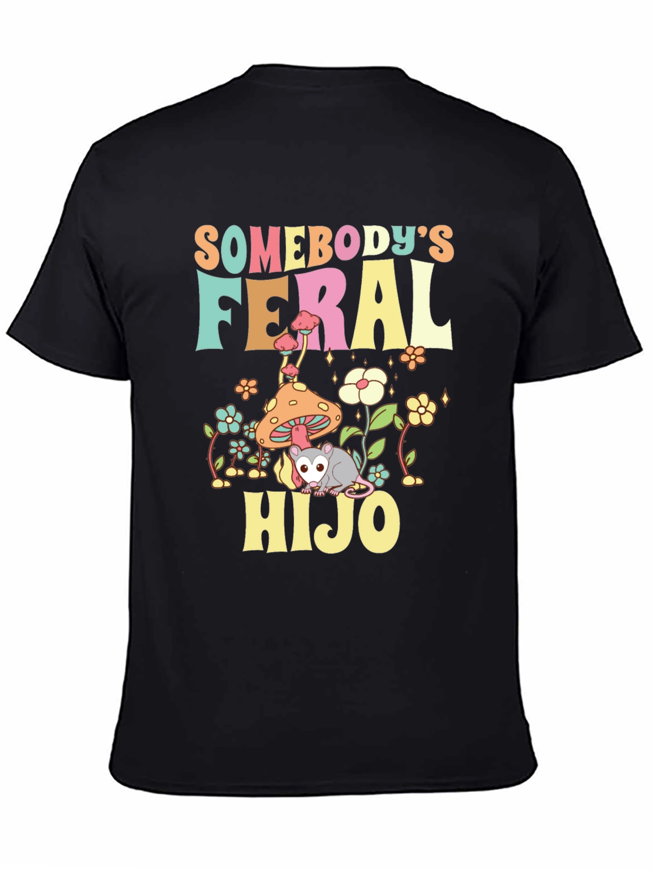 Feral Hijo T-Shirt - Cute Opossum Design