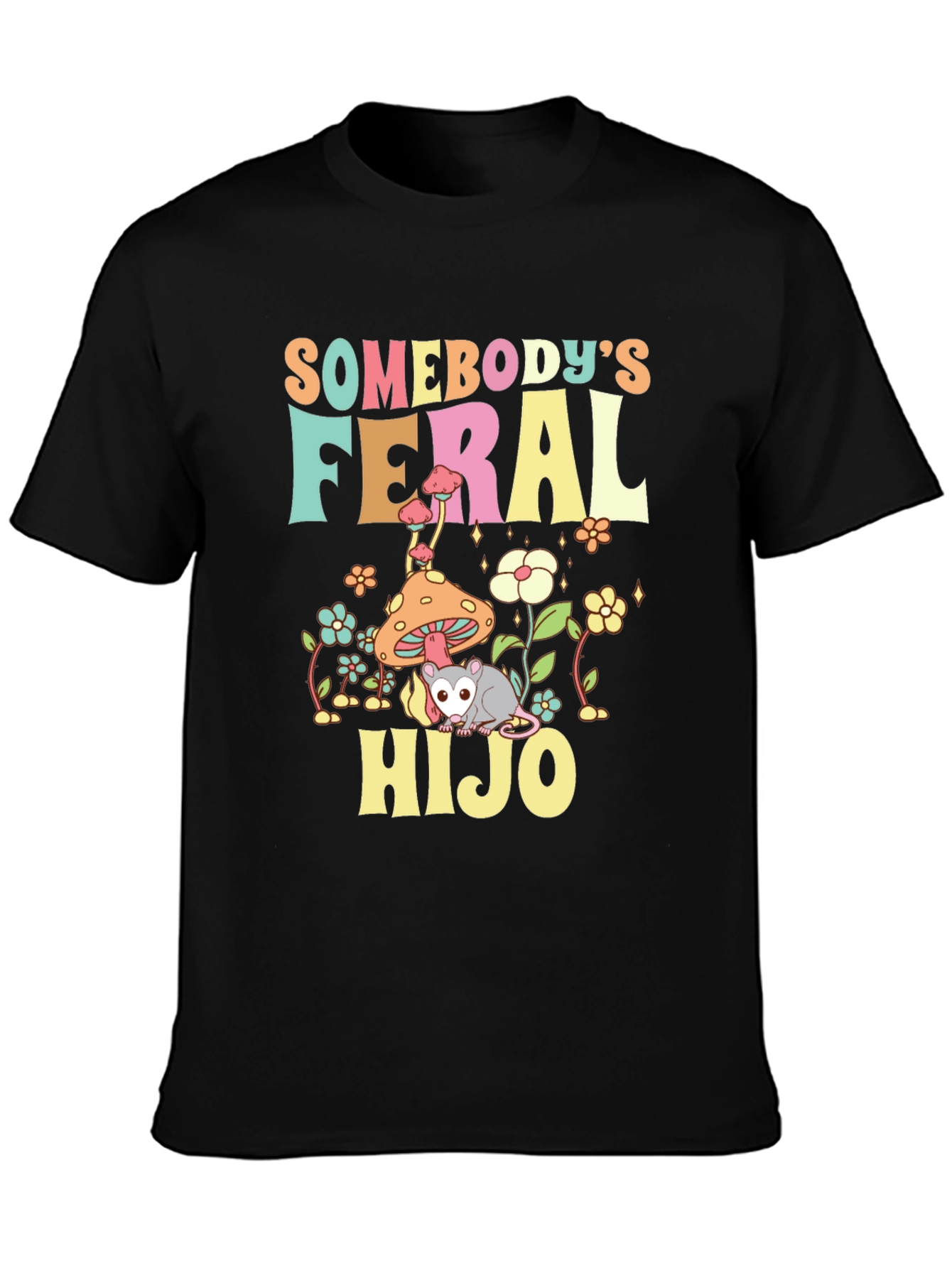 Feral Hijo T-Shirt - Cute Opossum Design