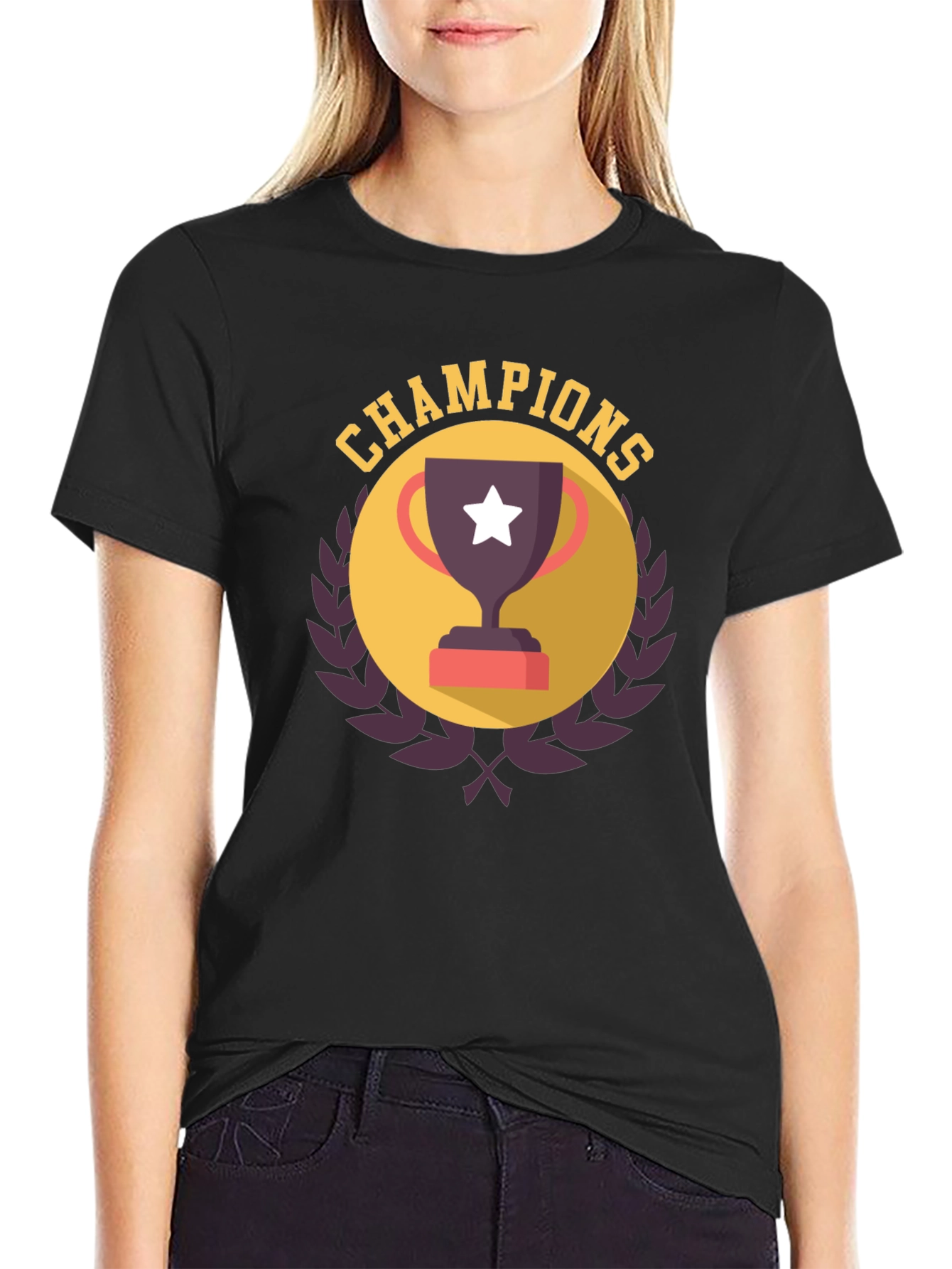 Champions Graphic T-Shirt - Black Tee