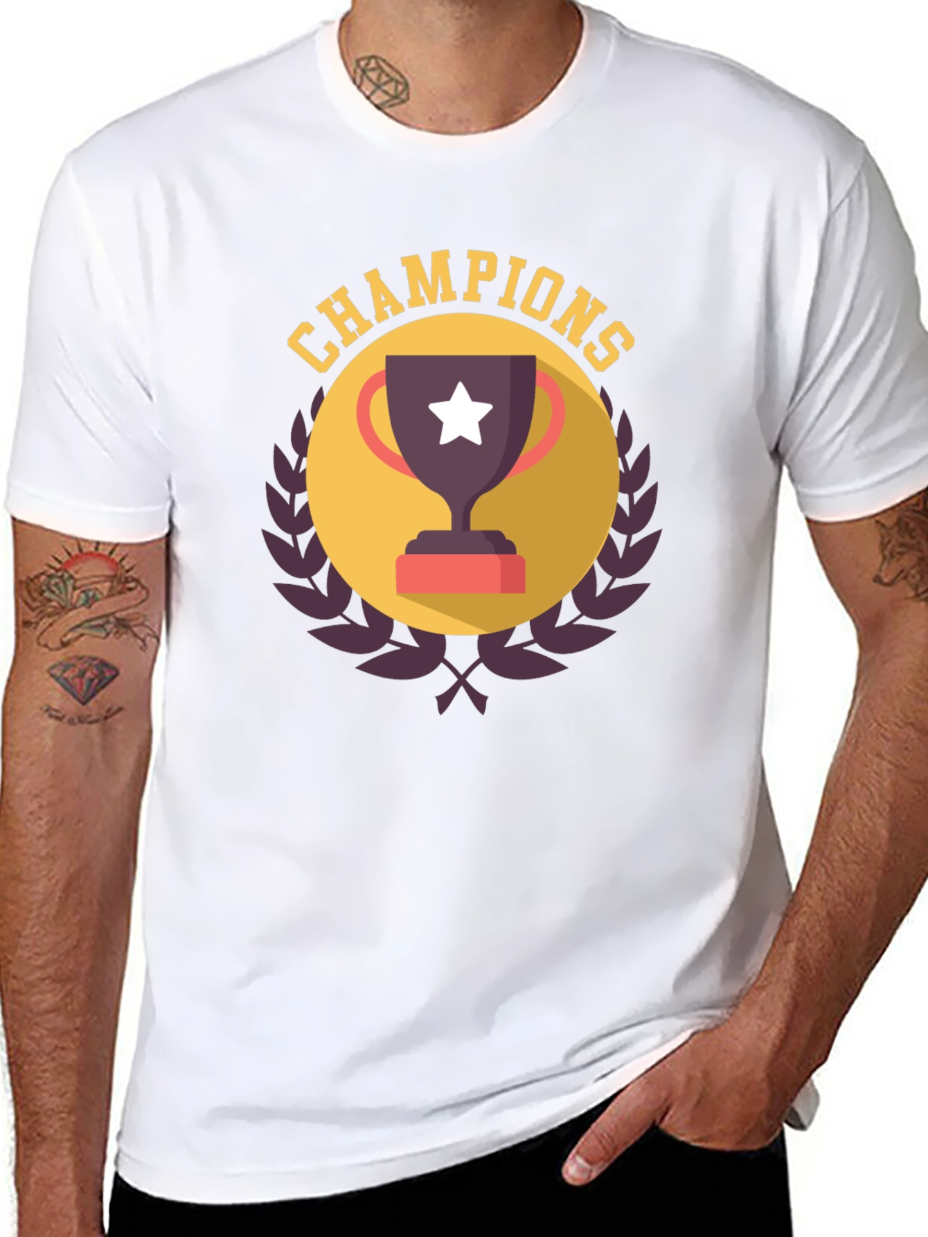 Champions Graphic T-Shirt - Black Tee