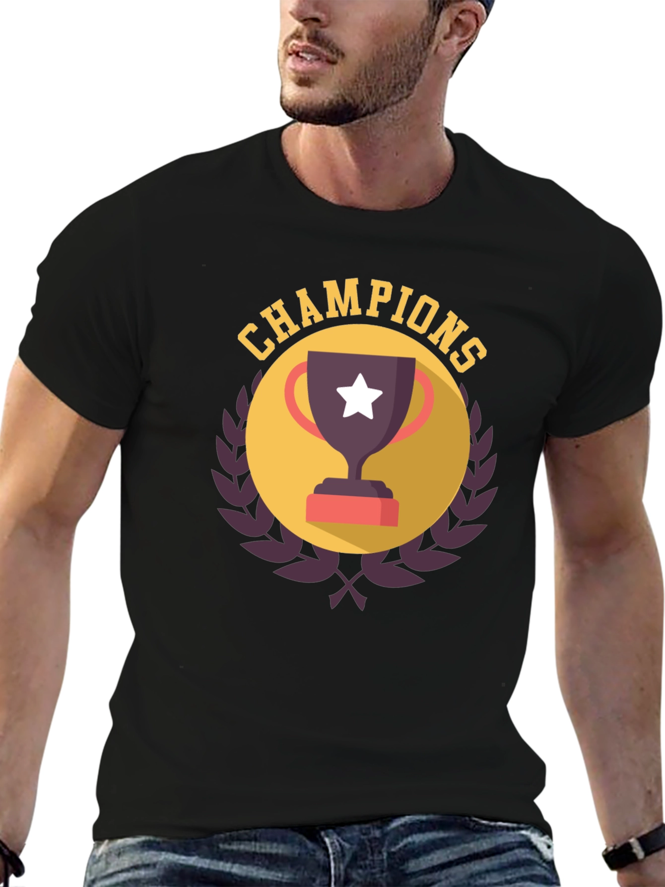Champions Graphic T-Shirt - Black Tee
