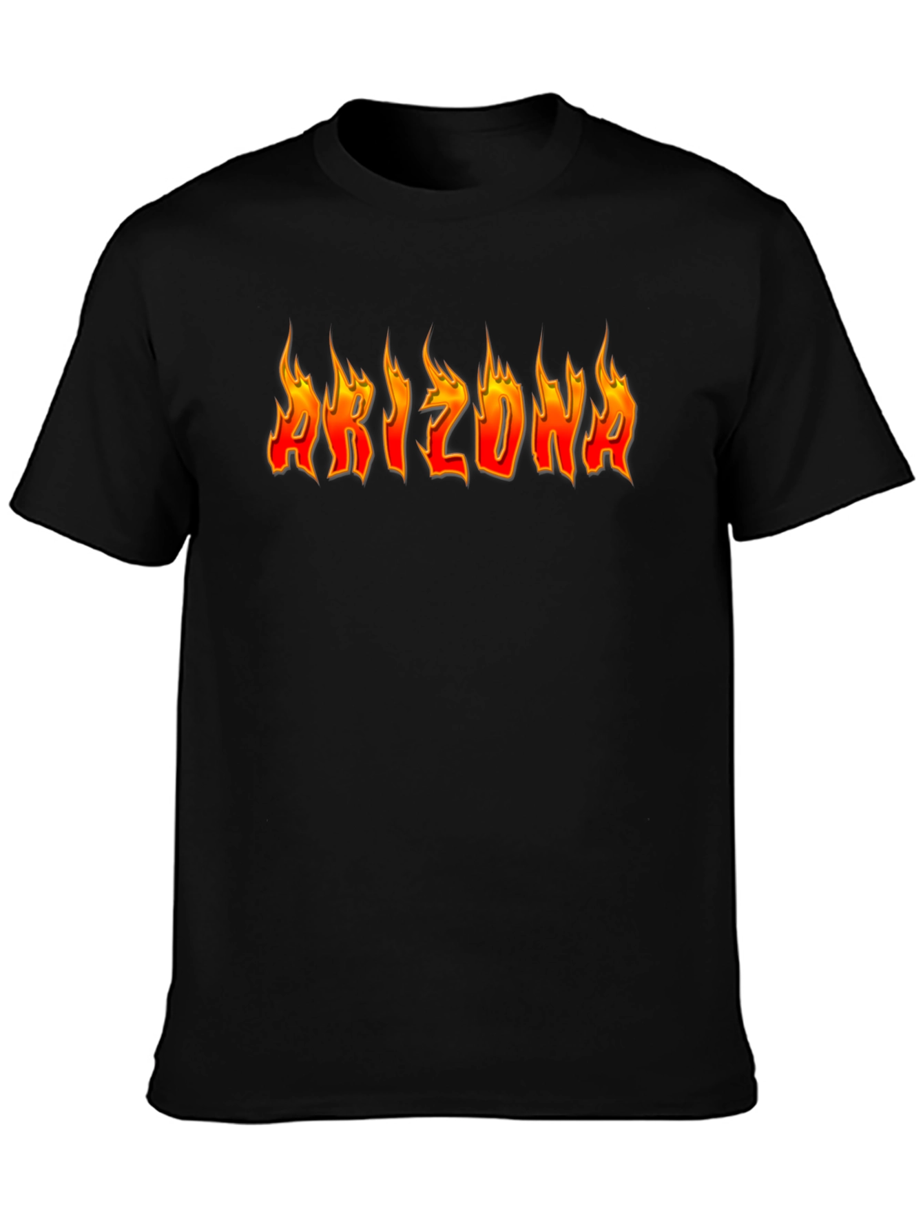 Fiery Arizona Graphic Tee - Black Cotton Blend