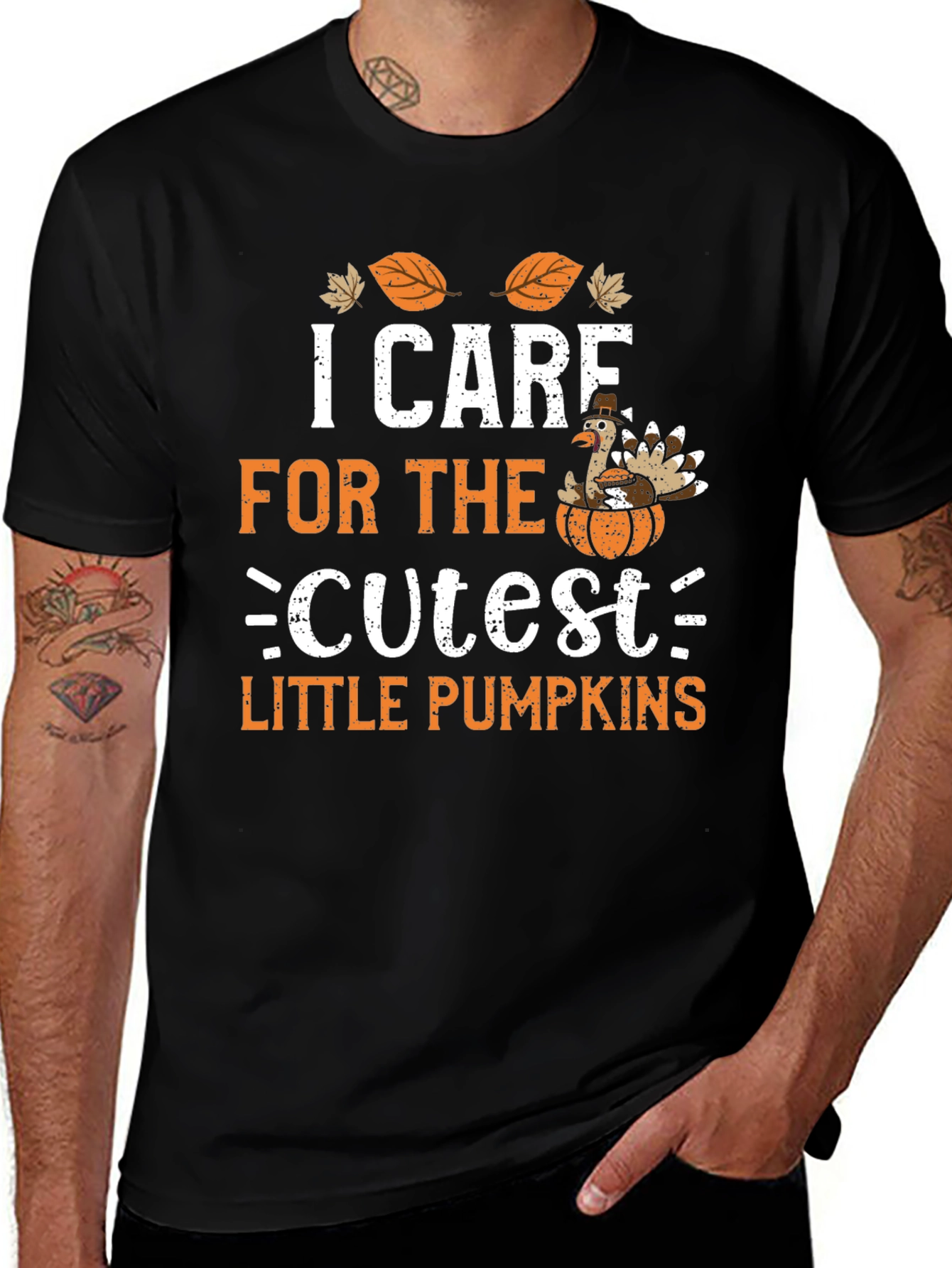 I Care for The Cutest Little Pumpkins T-Shirt