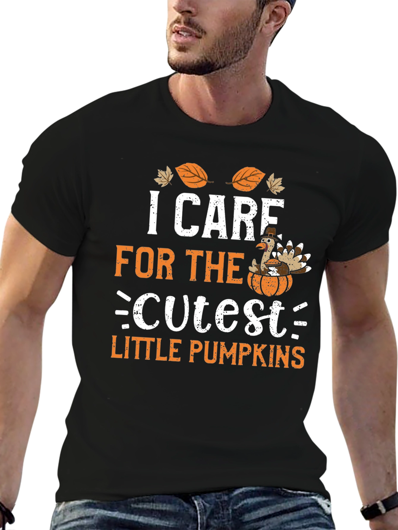 I Care for The Cutest Little Pumpkins T-Shirt