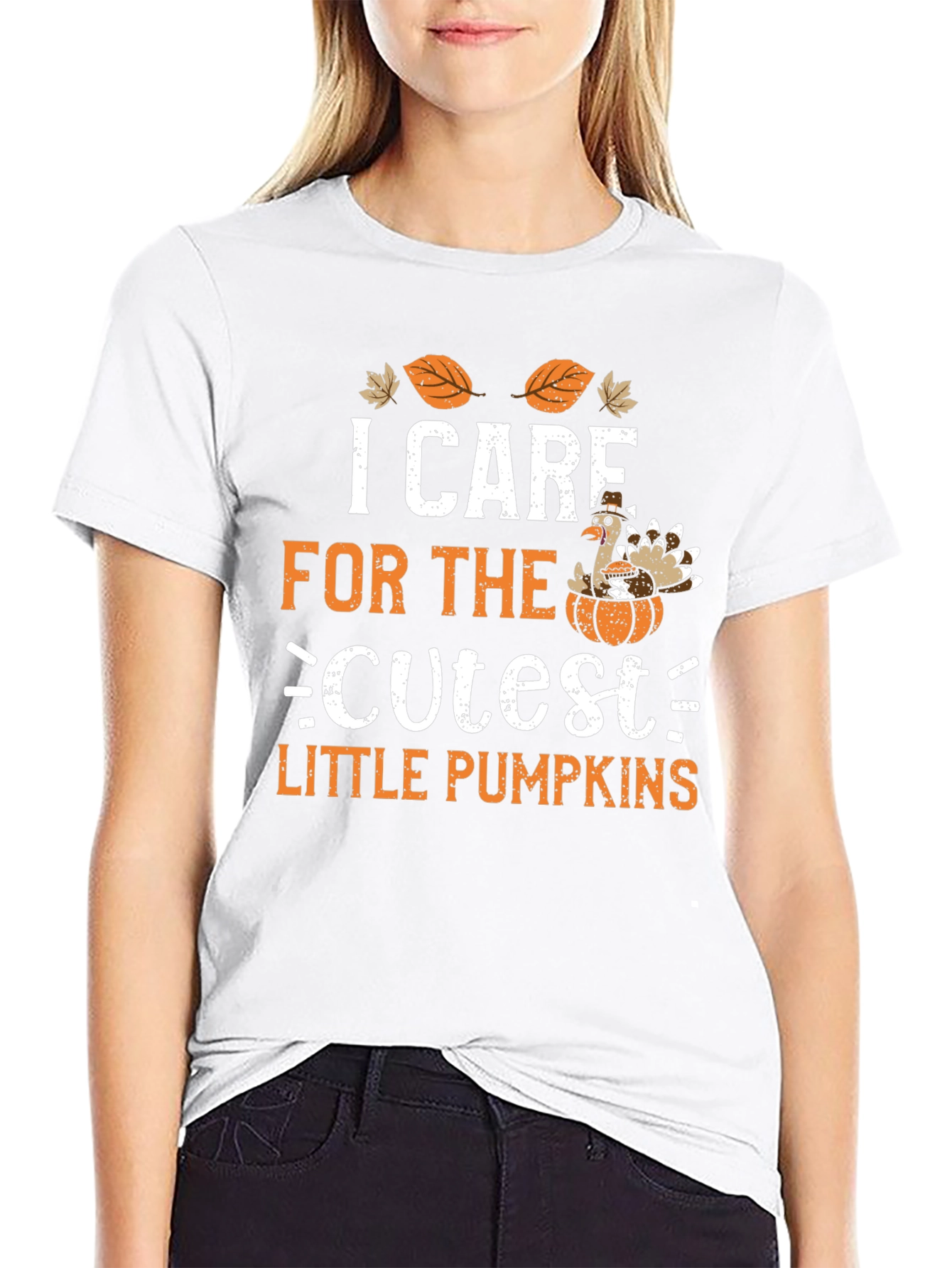 I Care for The Cutest Little Pumpkins T-Shirt