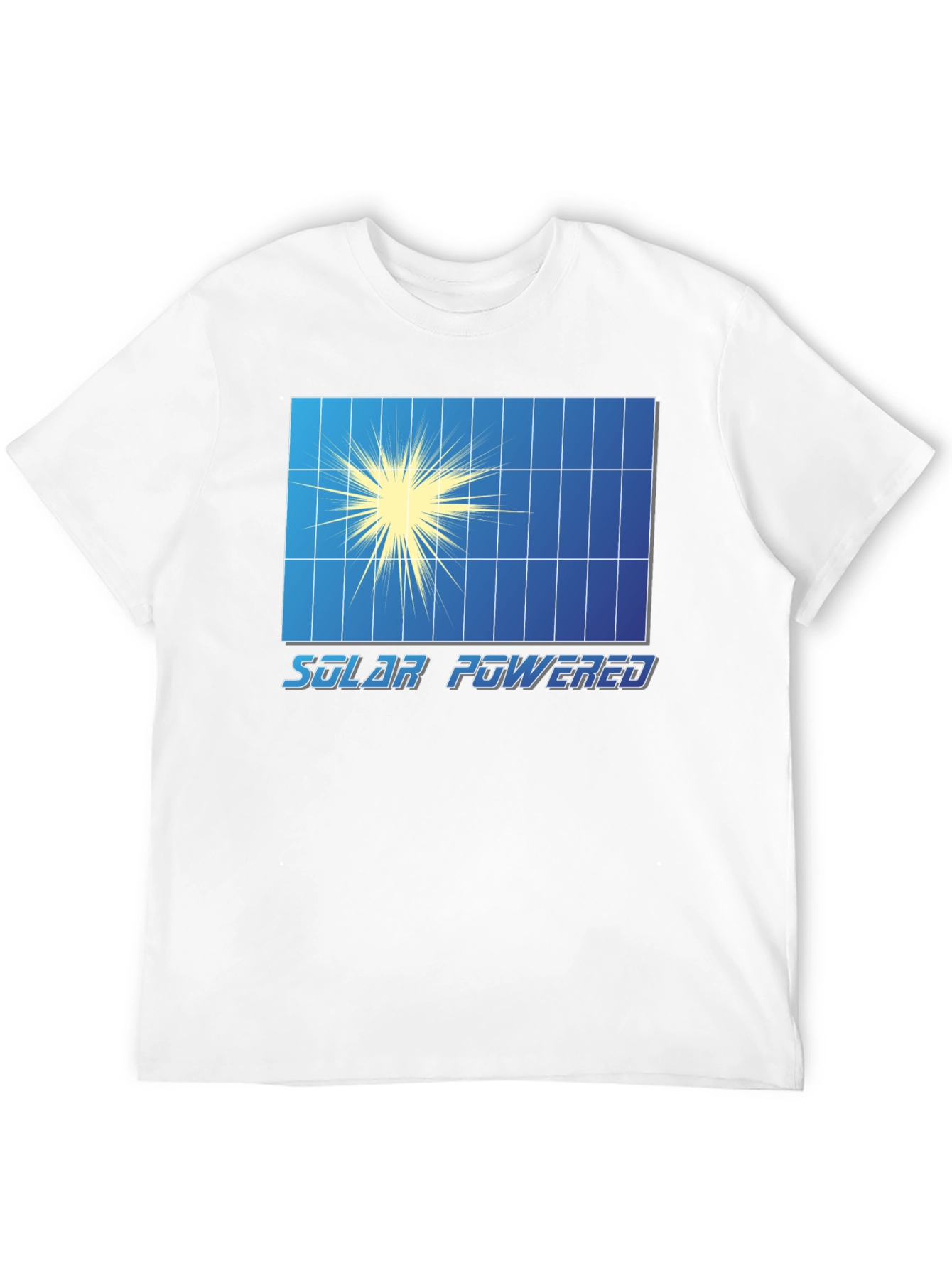 Solar Powered Graphic Tee - Black Crew Neck T-Shirt