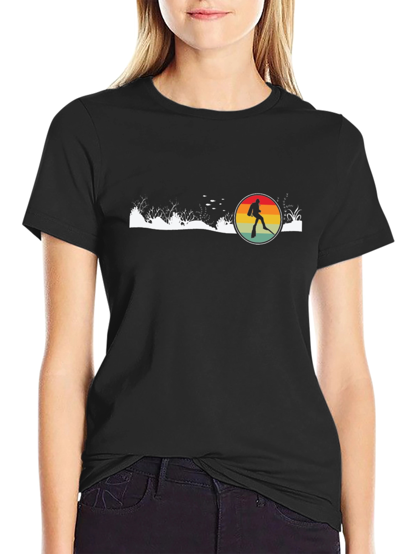 Diver Retro Black T-Shirt