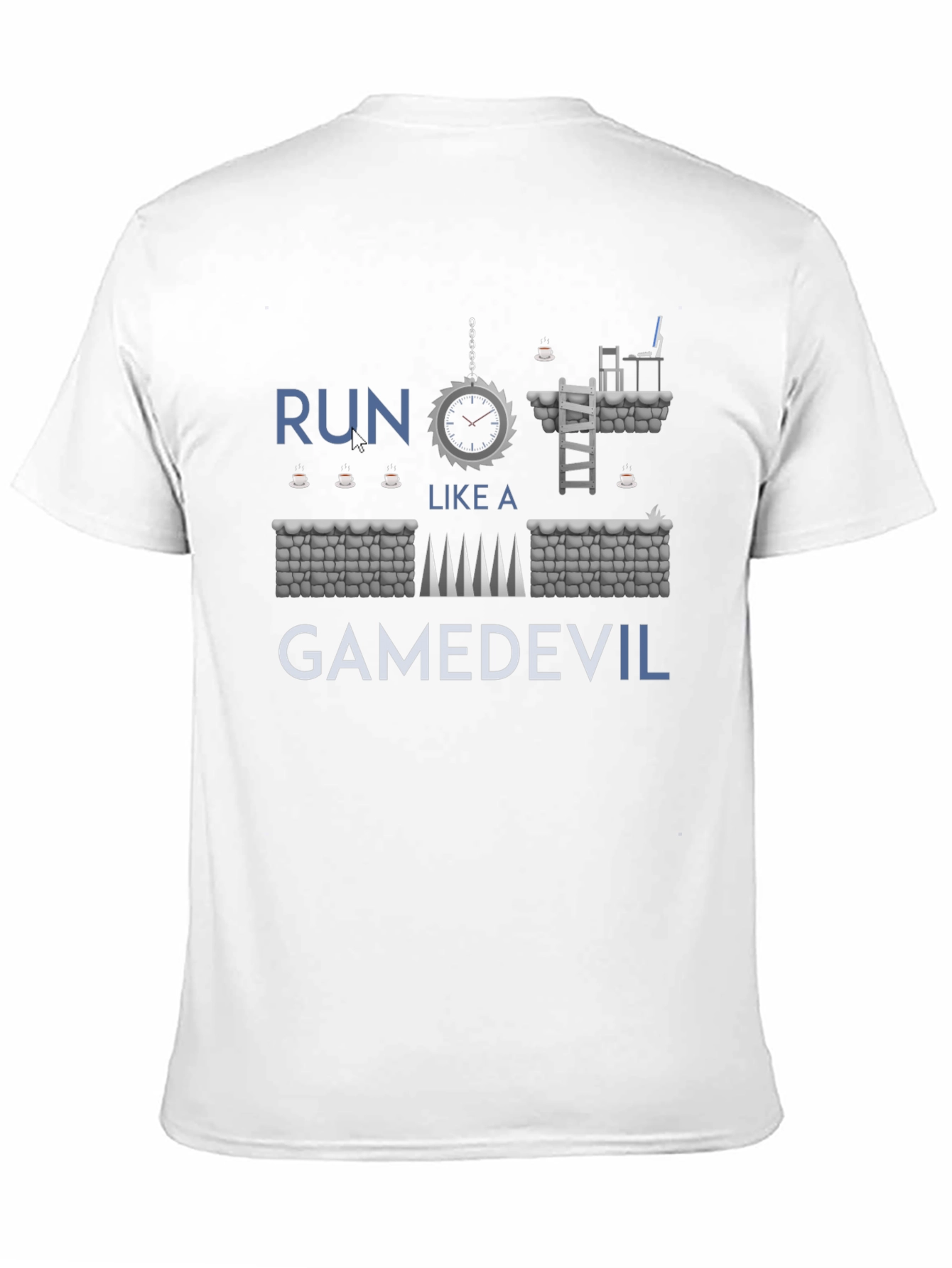 Run Like a GameDevil T-Shirt - Black