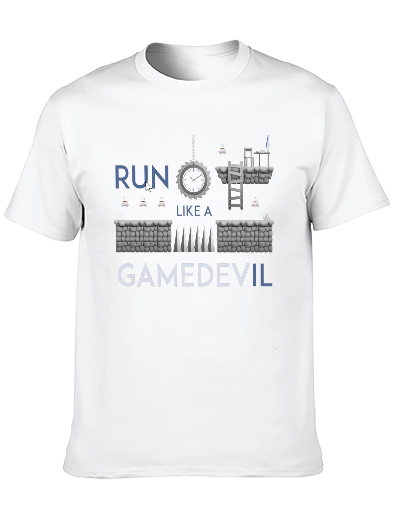 Run Like a GameDevil T-Shirt - Black