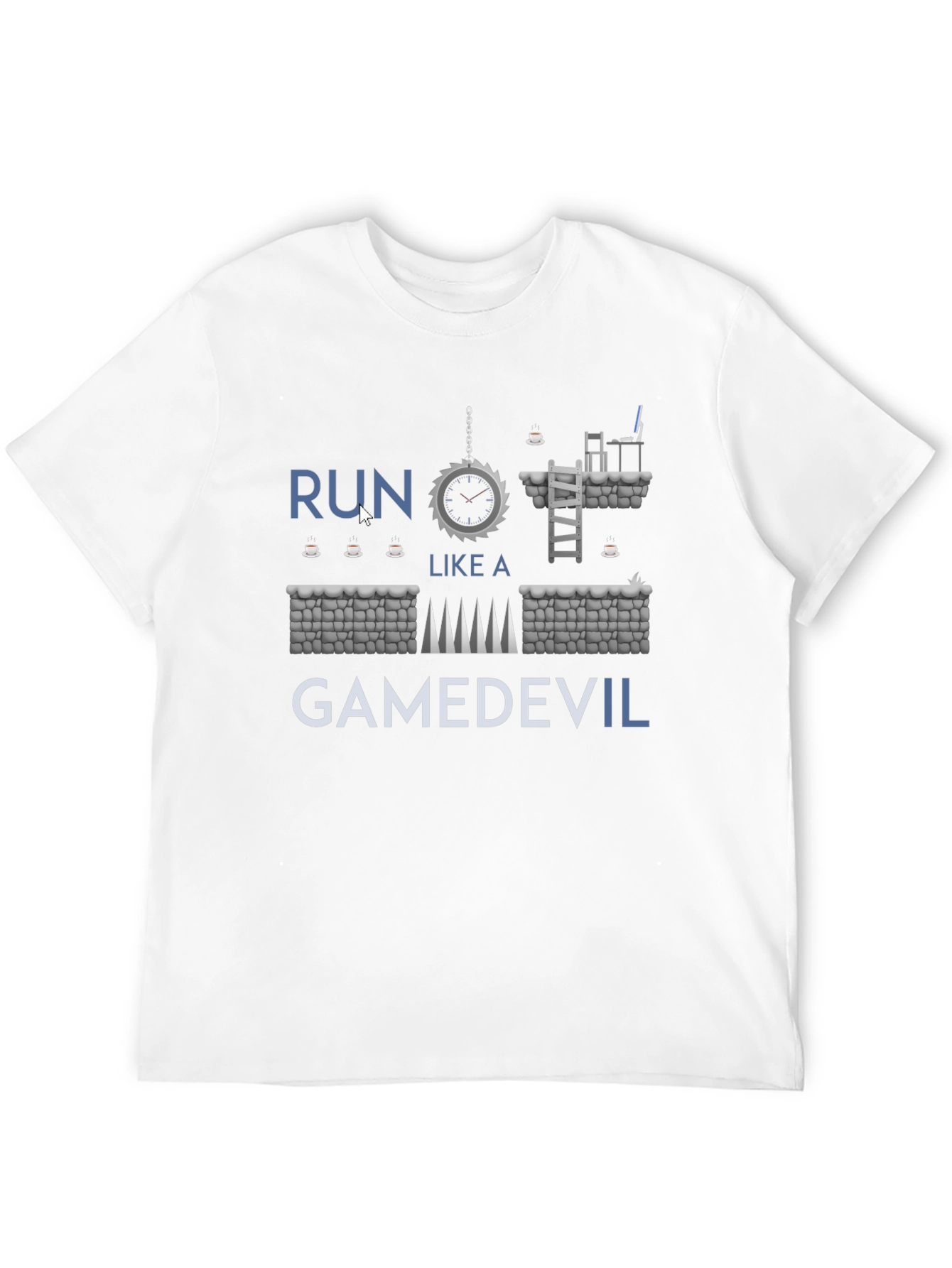 Run Like a GameDevil T-Shirt - Black