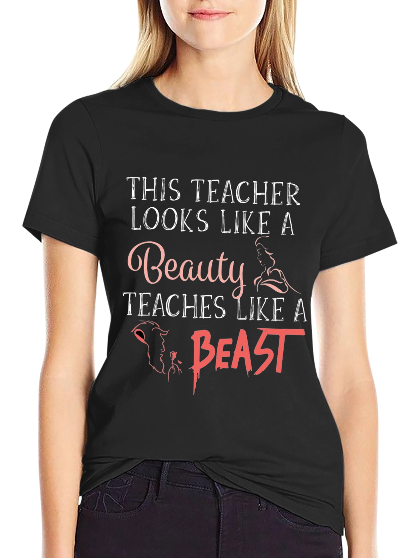 Beauty and the Beast Teacher T-Shirt