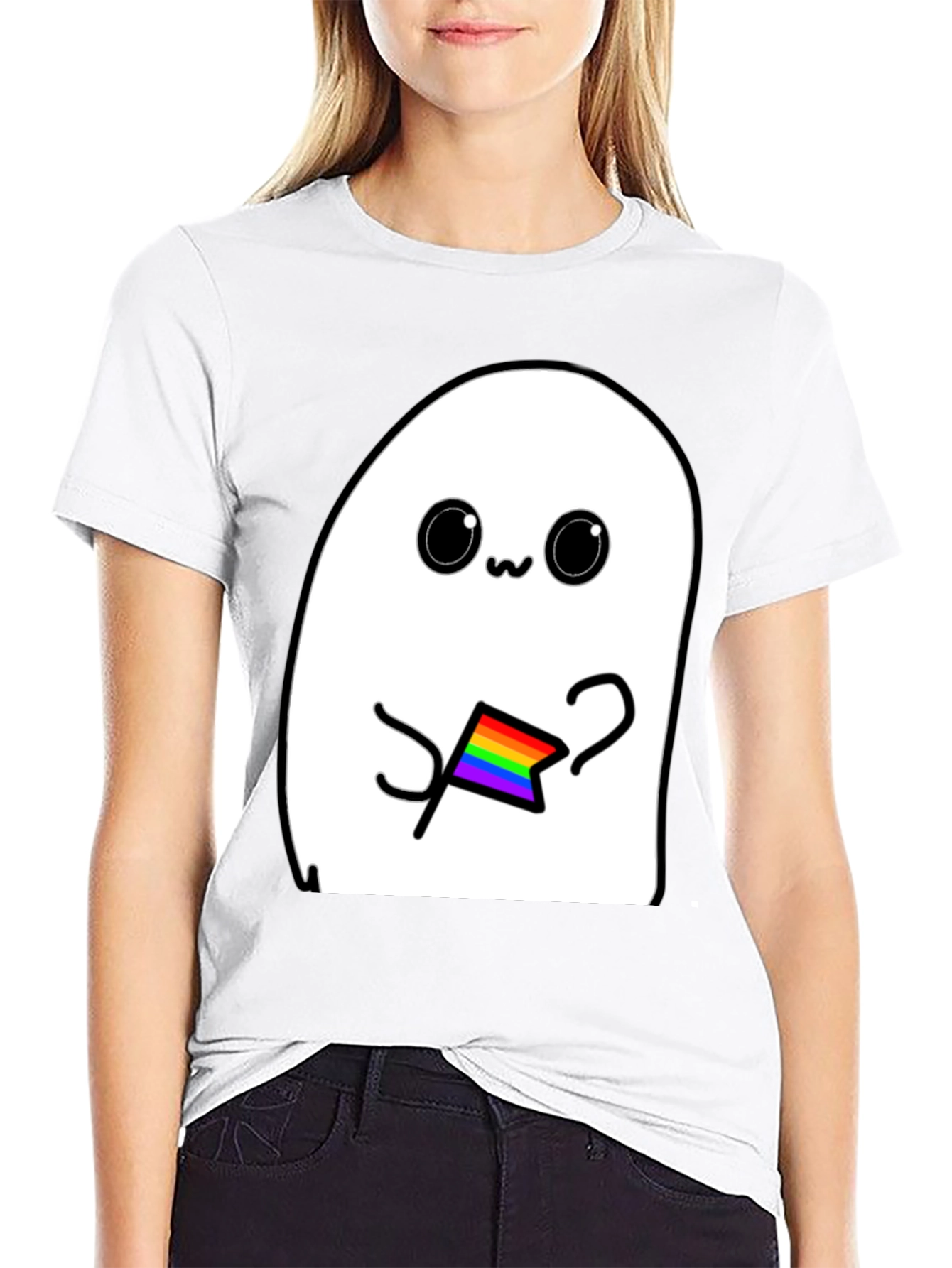 Cute Ghost LGBT Pride T-Shirt