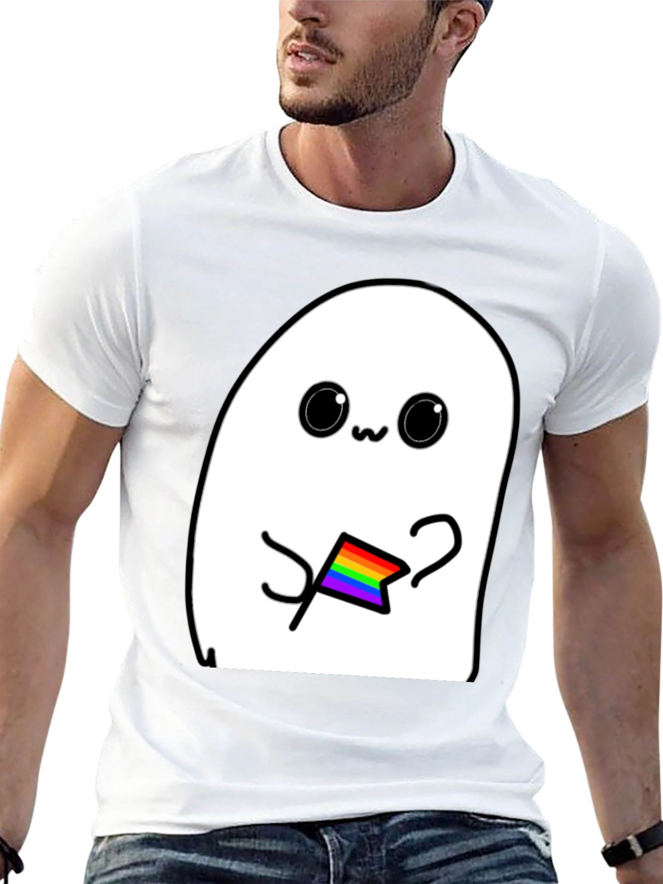 Cute Ghost LGBT Pride T-Shirt