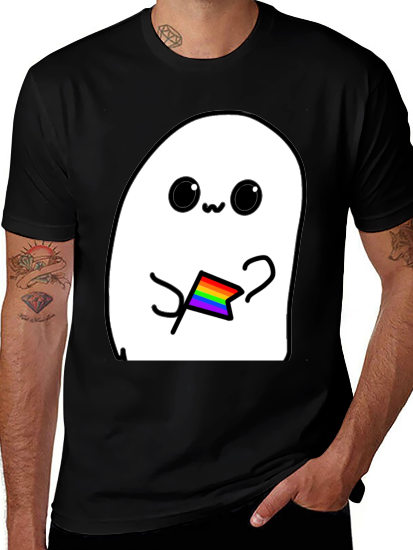 Cute Ghost LGBT Pride T-Shirt