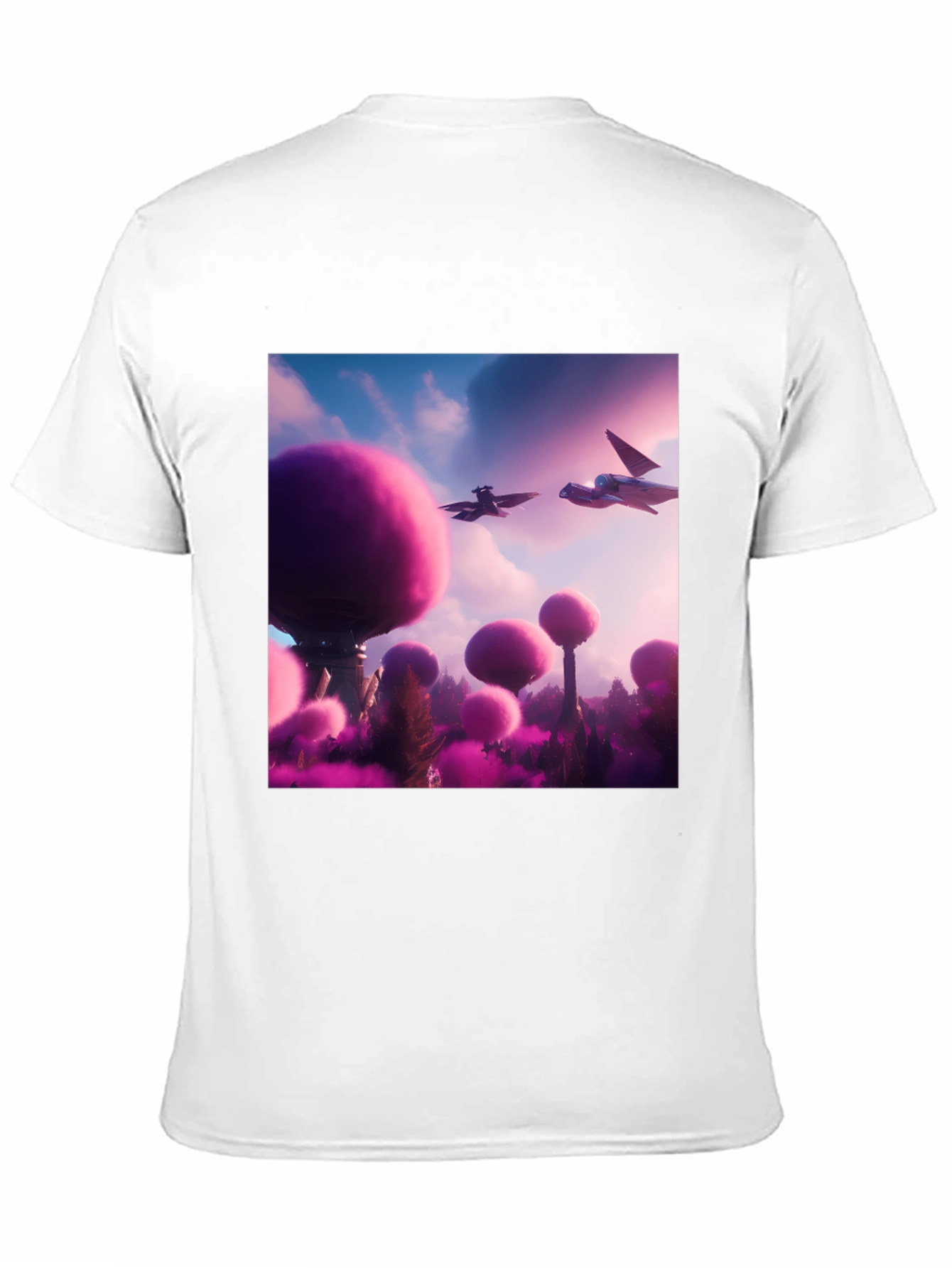 Sci-Fi Landscape Black T-Shirt