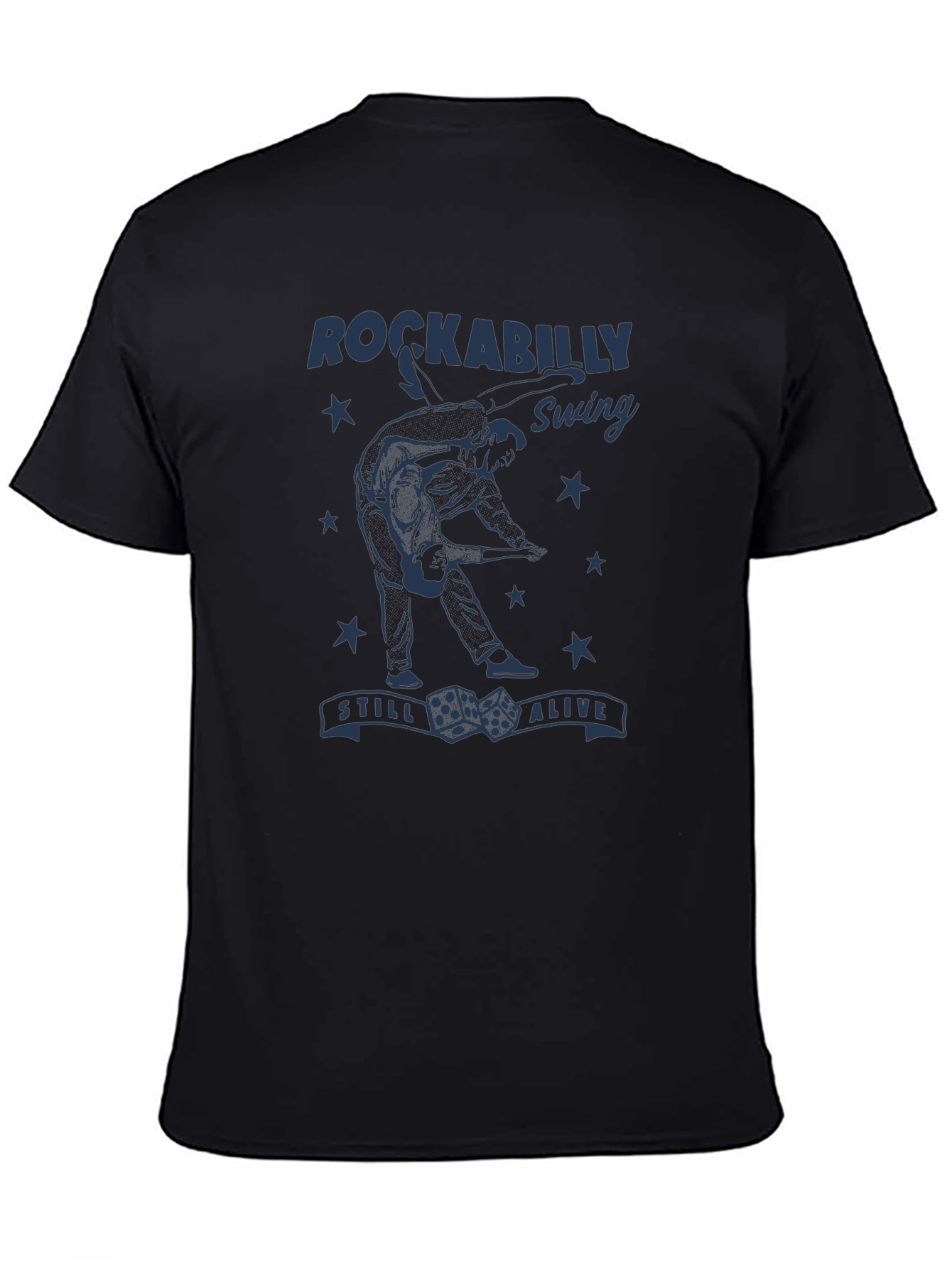 Rockabilly Swing Graphic Tee - Black