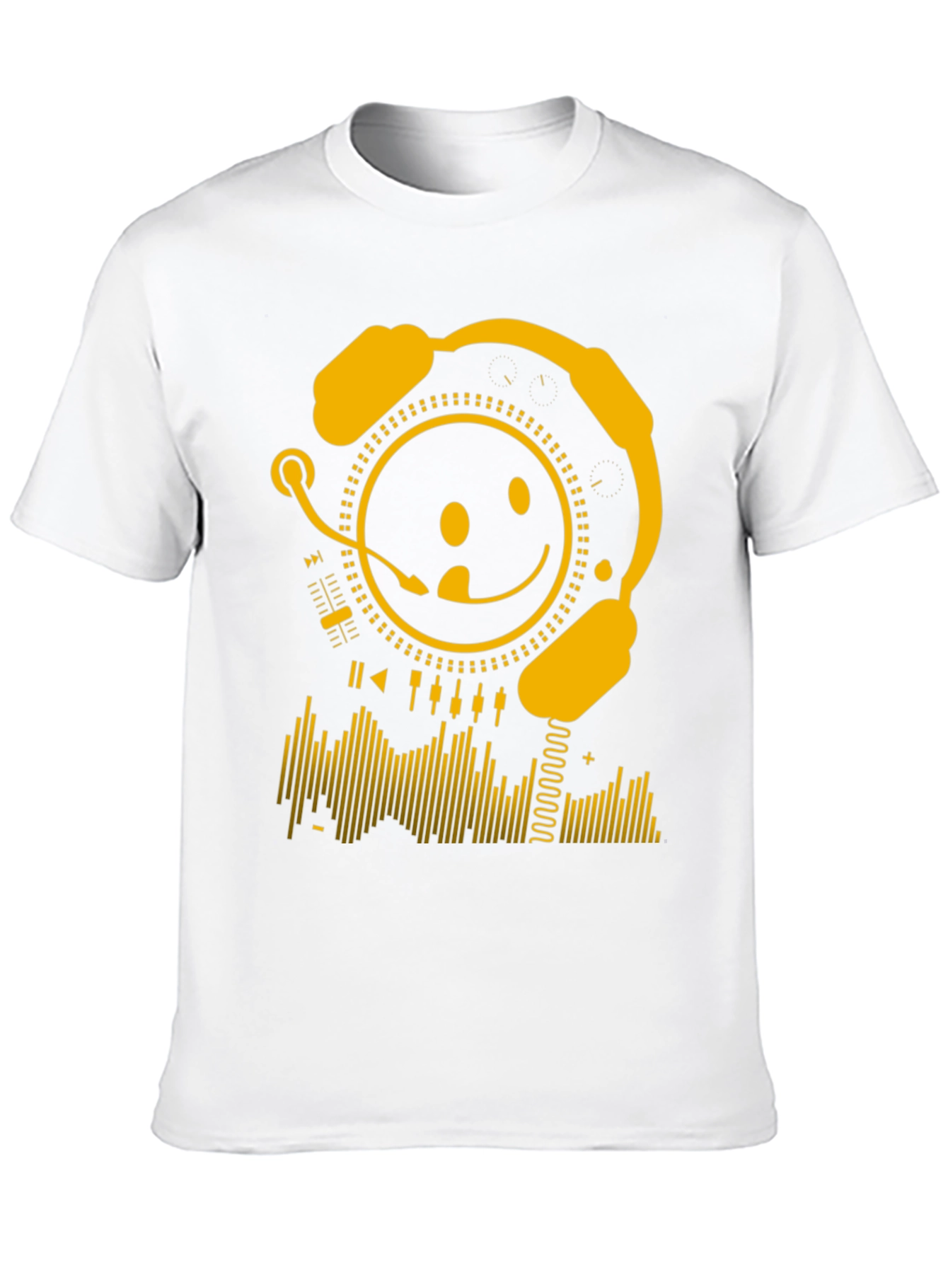 DJ Smiley Face Graphic Tee - Black