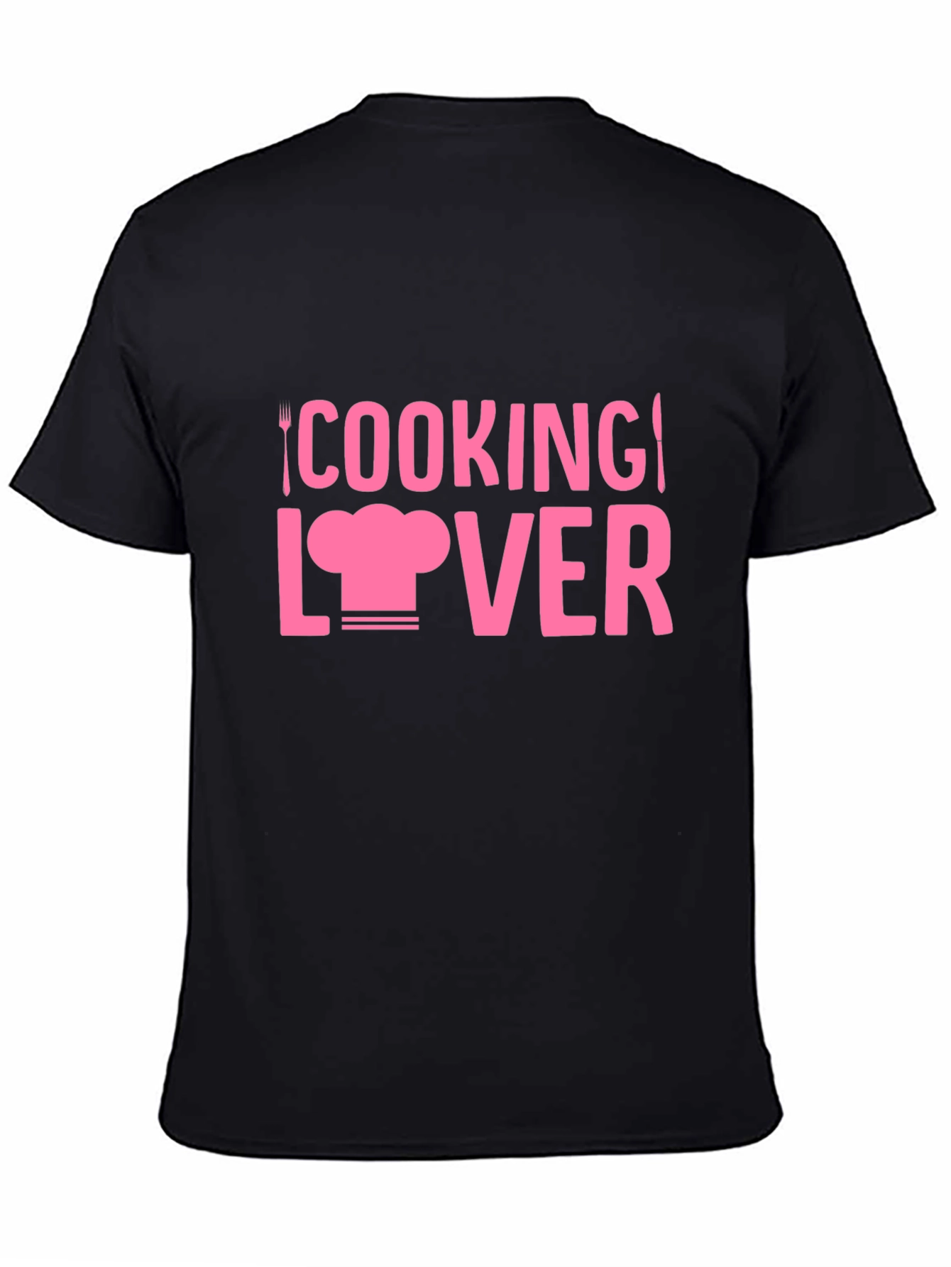 Cooking Lover Graphic Tee - Black Cotton T-Shirt