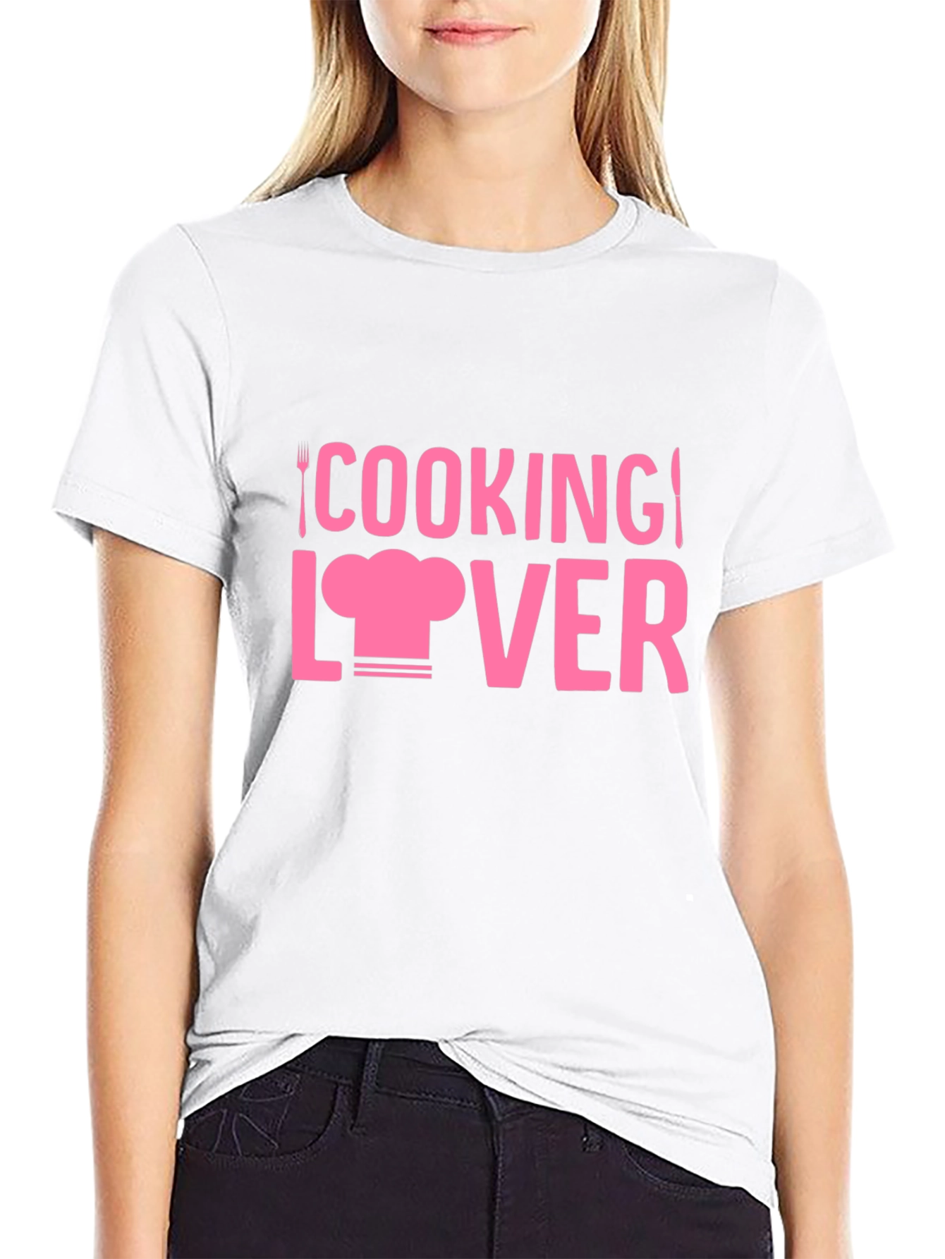 Cooking Lover Graphic Tee - Black Cotton T-Shirt