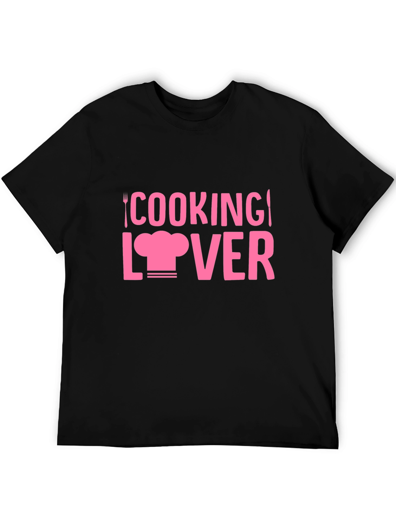 Cooking Lover Graphic Tee - Black Cotton T-Shirt