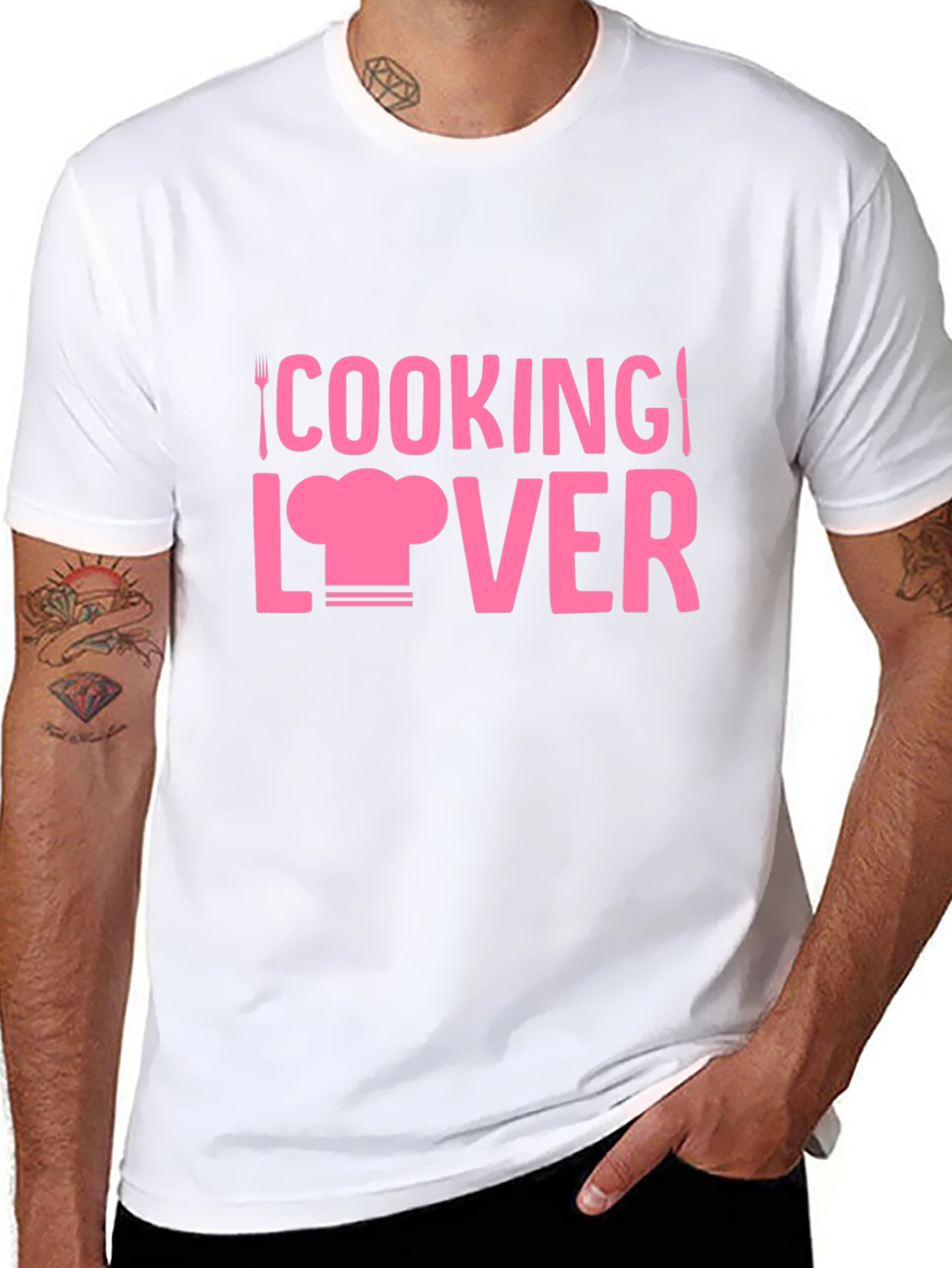 Cooking Lover Graphic Tee - Black Cotton T-Shirt