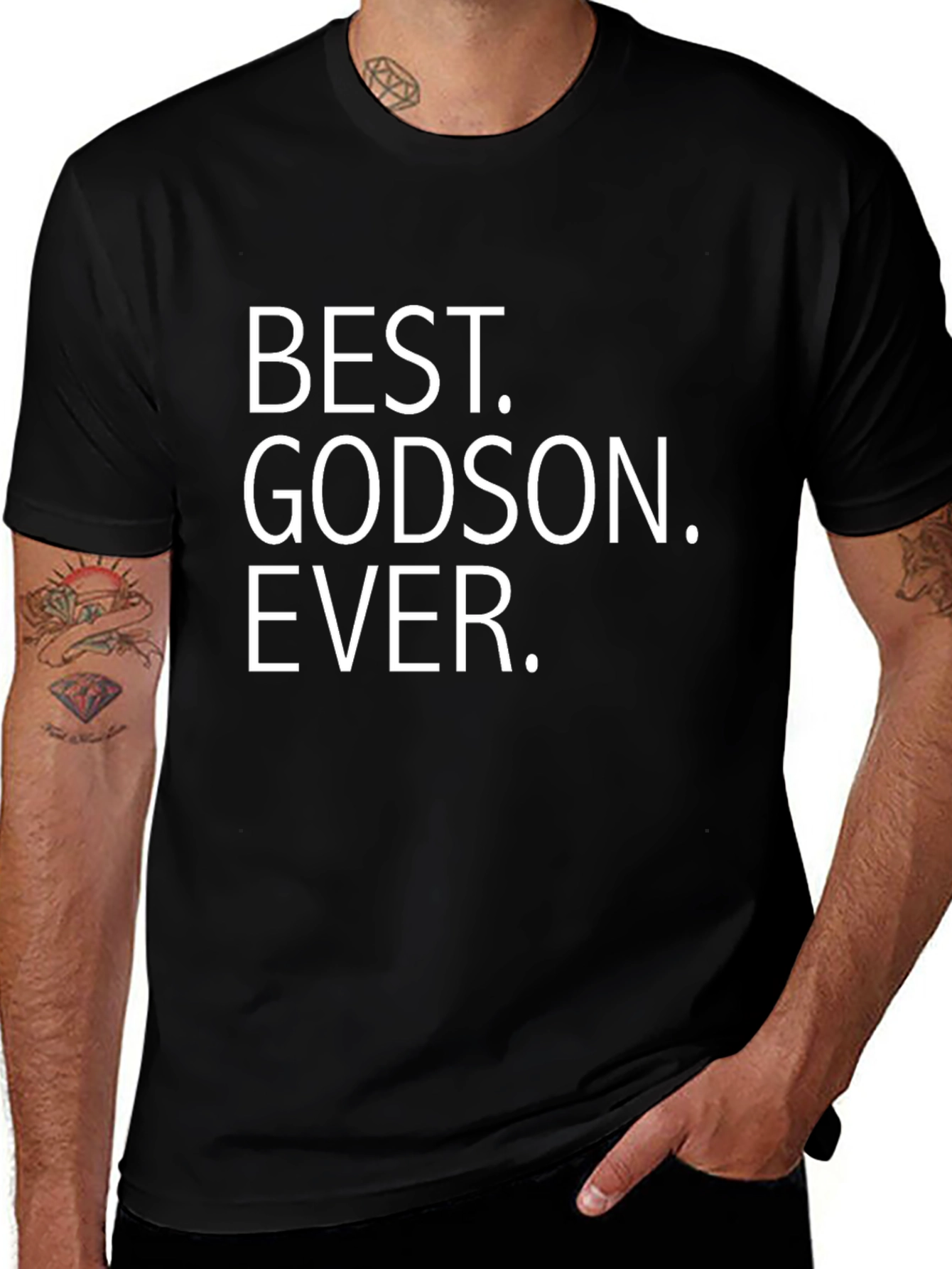 Best Godson Ever Black Graphic T-Shirt