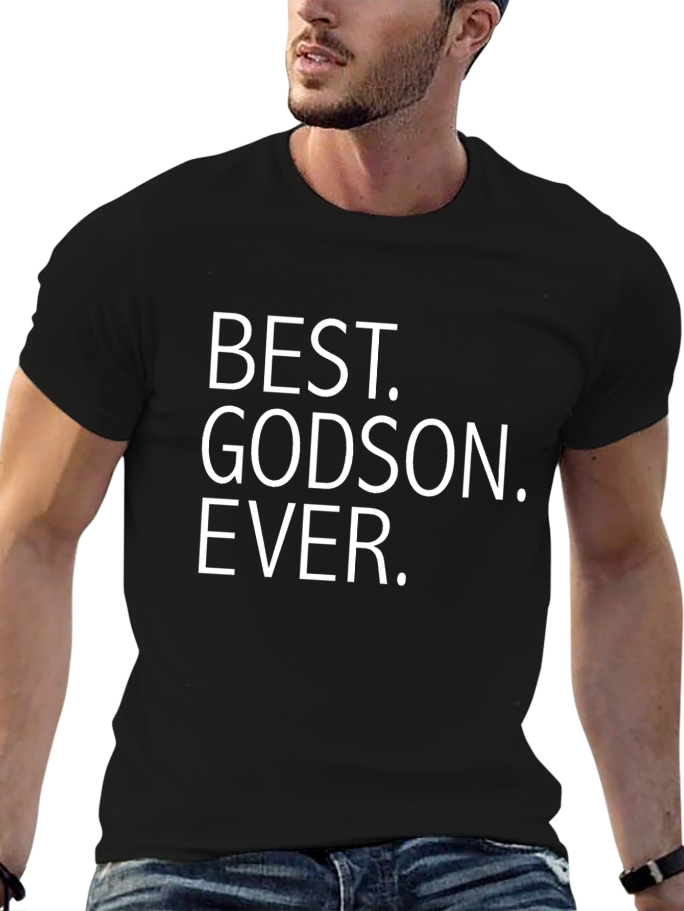 Best Godson Ever Black Graphic T-Shirt
