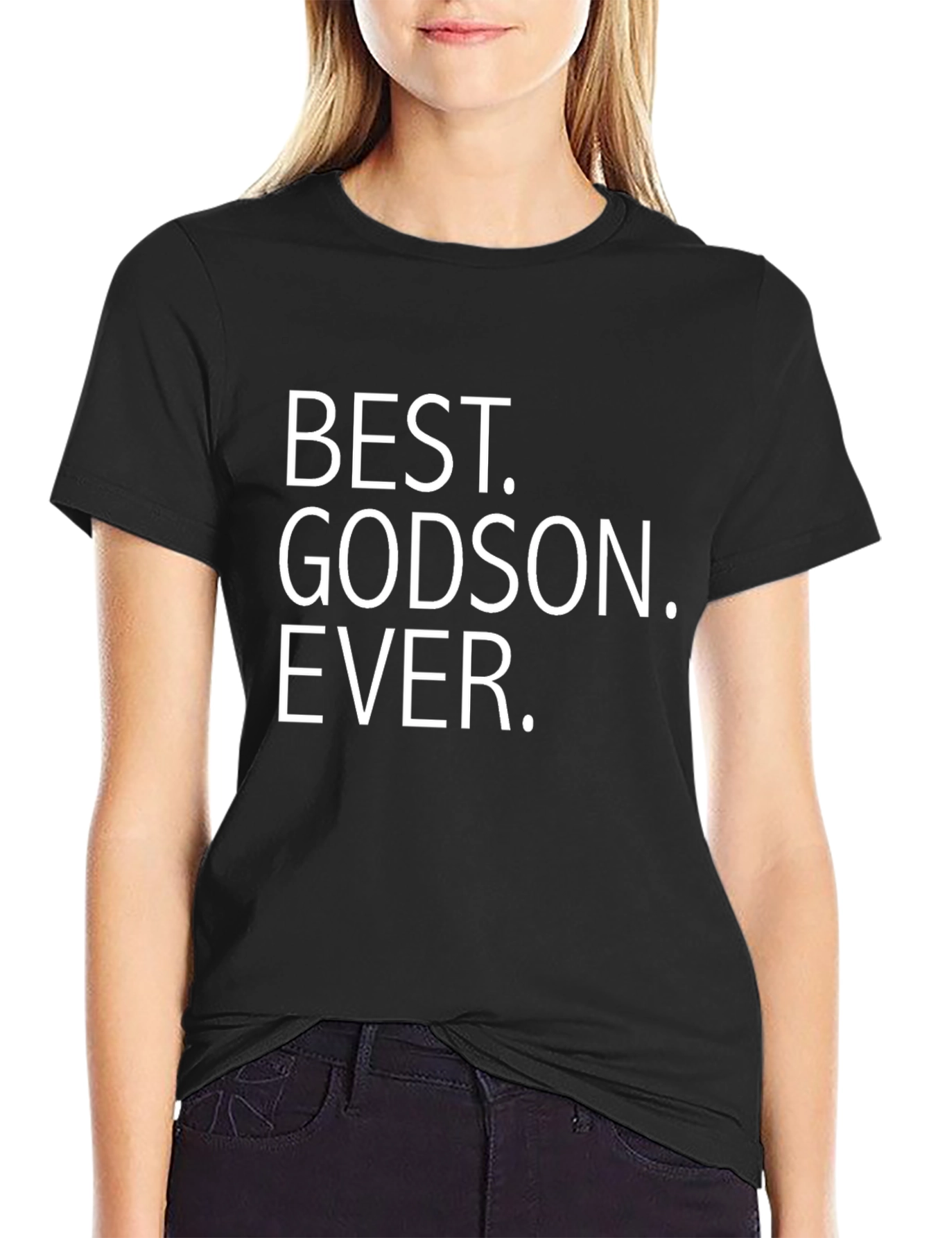 Best Godson Ever Black Graphic T-Shirt