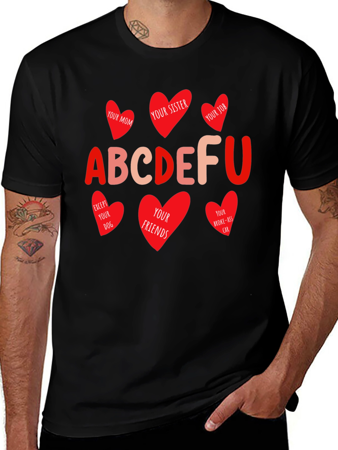 ABCDF U T-Shirt Funny Novelty Tee