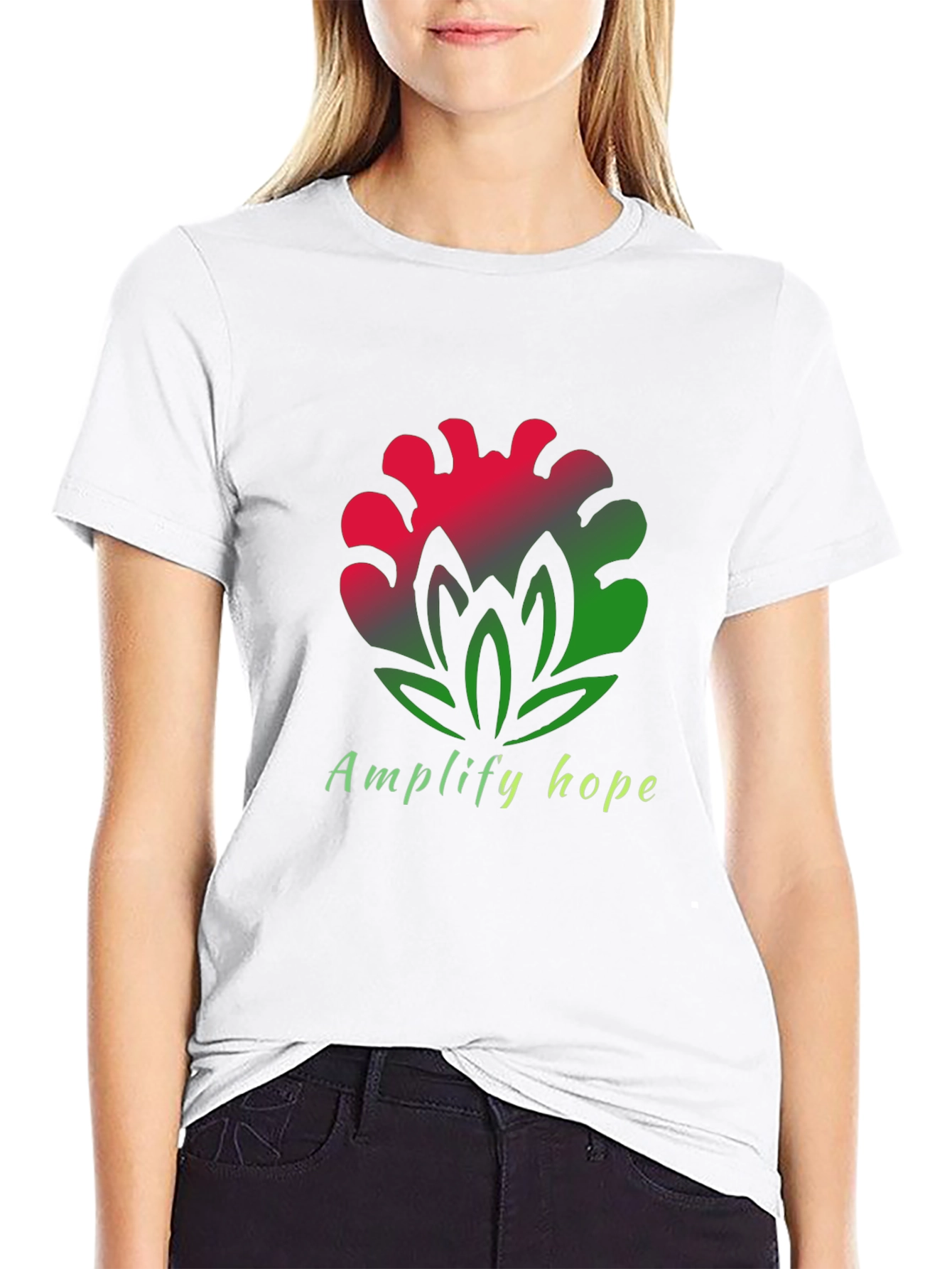 Amplify Hope T-Shirt - Floral Design Tee