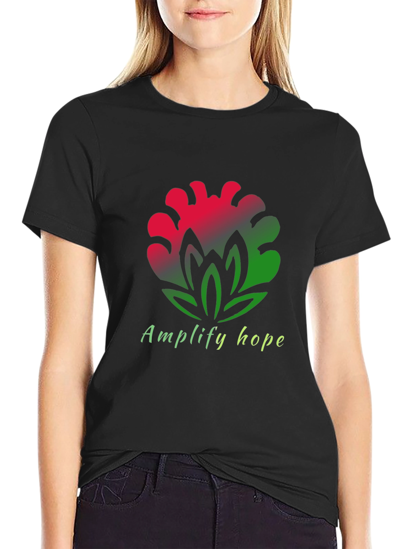 Amplify Hope T-Shirt - Floral Design Tee