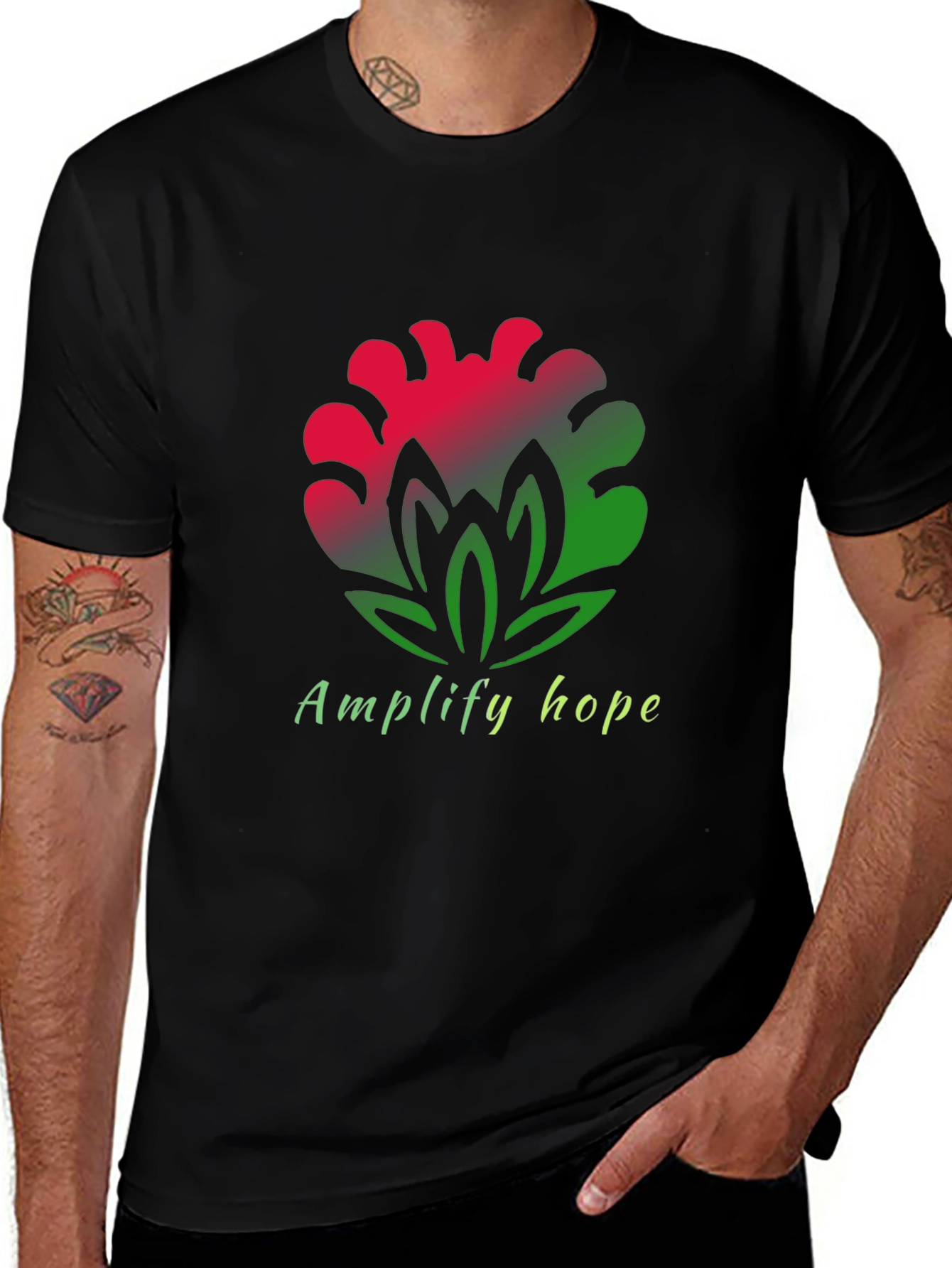 Amplify Hope T-Shirt - Floral Design Tee
