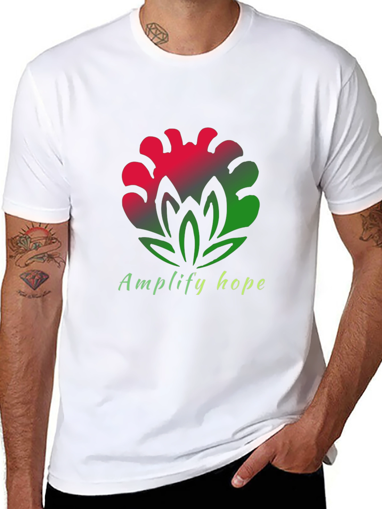 Amplify Hope T-Shirt - Floral Design Tee