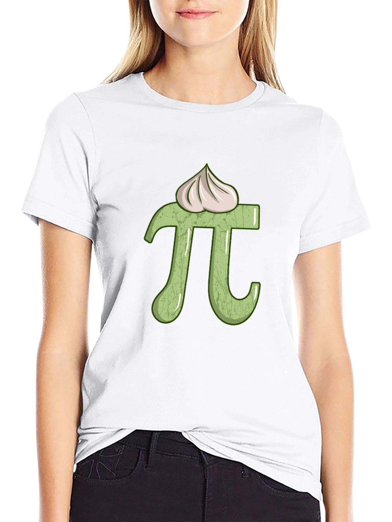 Pi Day T-Shirt - Math Symbol with Cream Topping