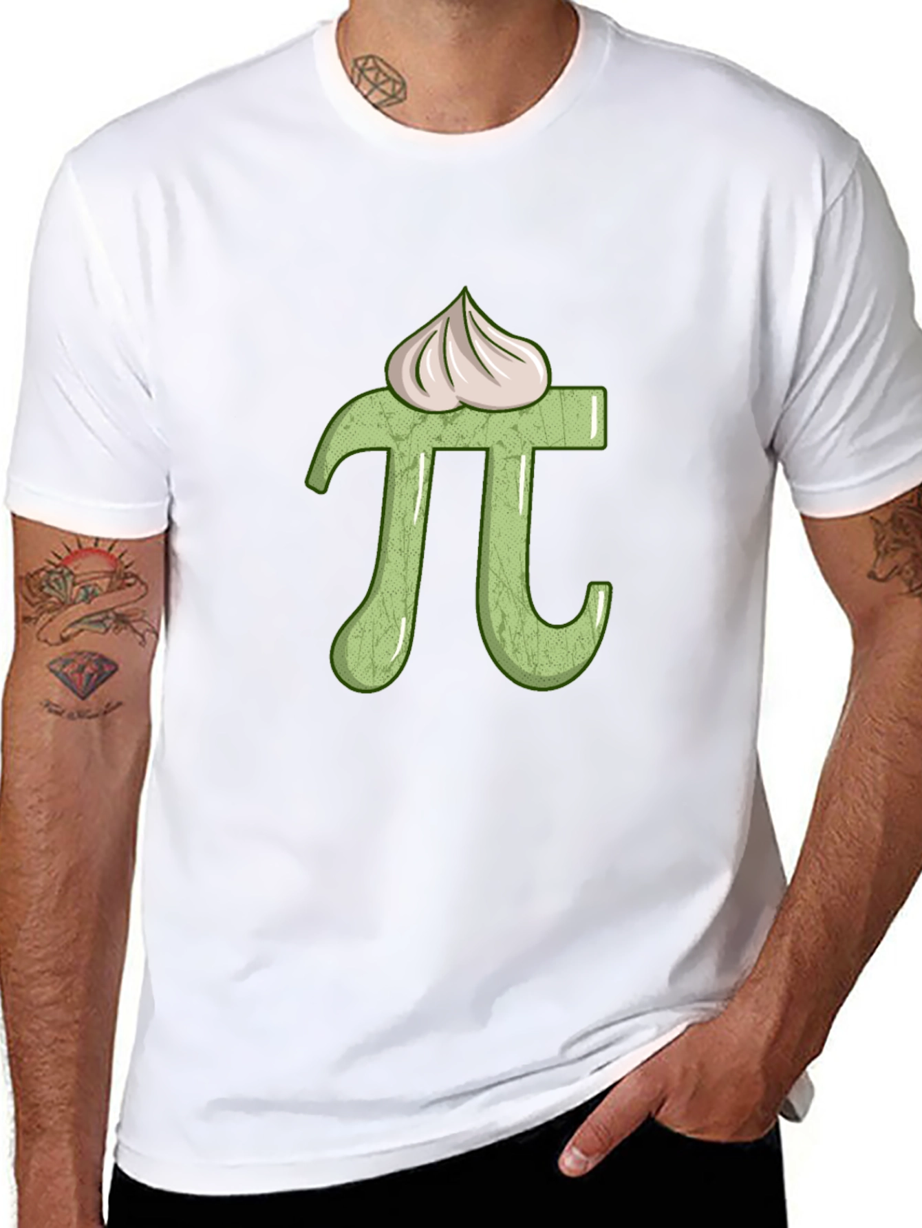 Pi Day T-Shirt - Math Symbol with Cream Topping