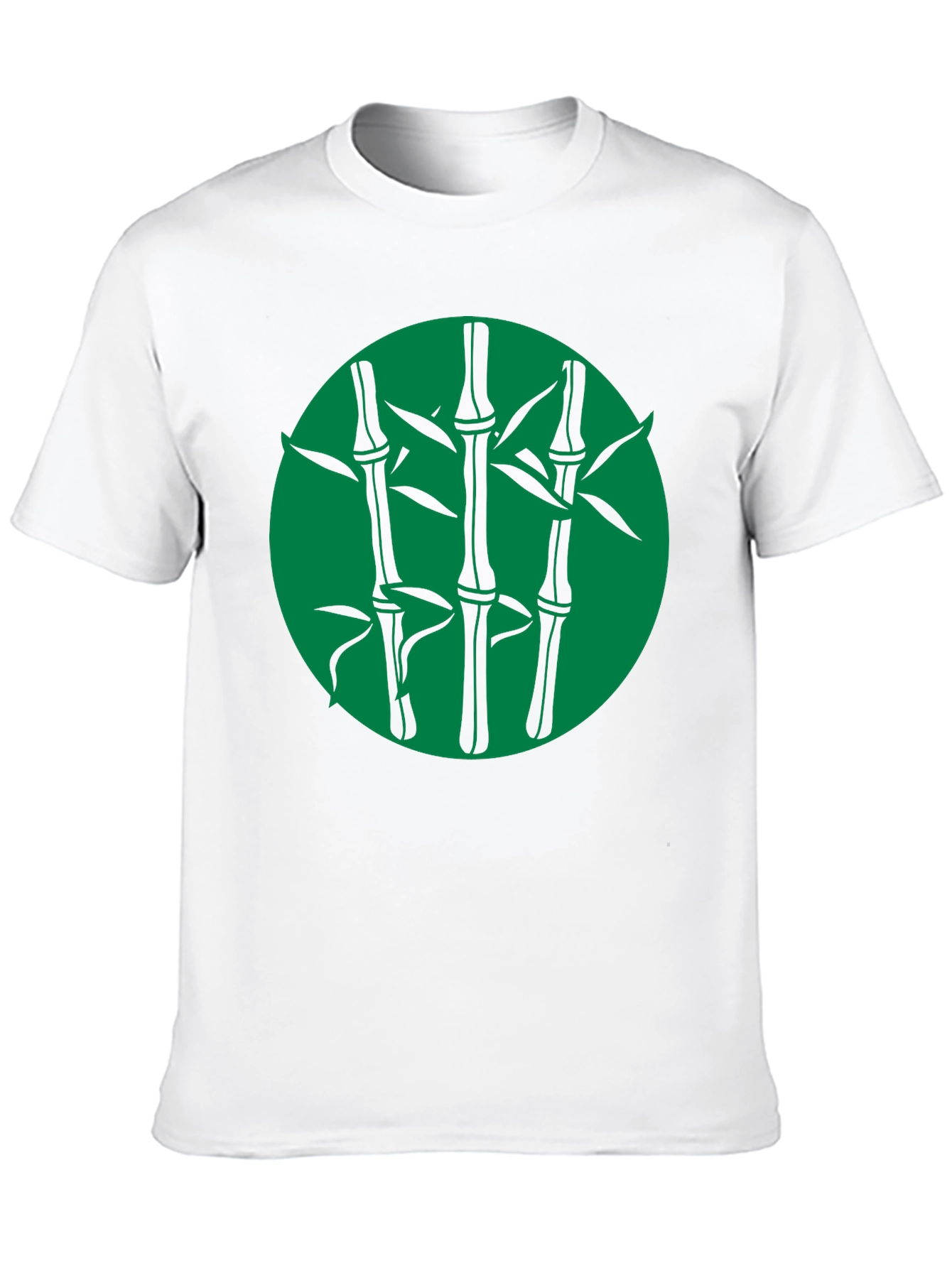 Bamboo Graphic Print Black T-Shirt