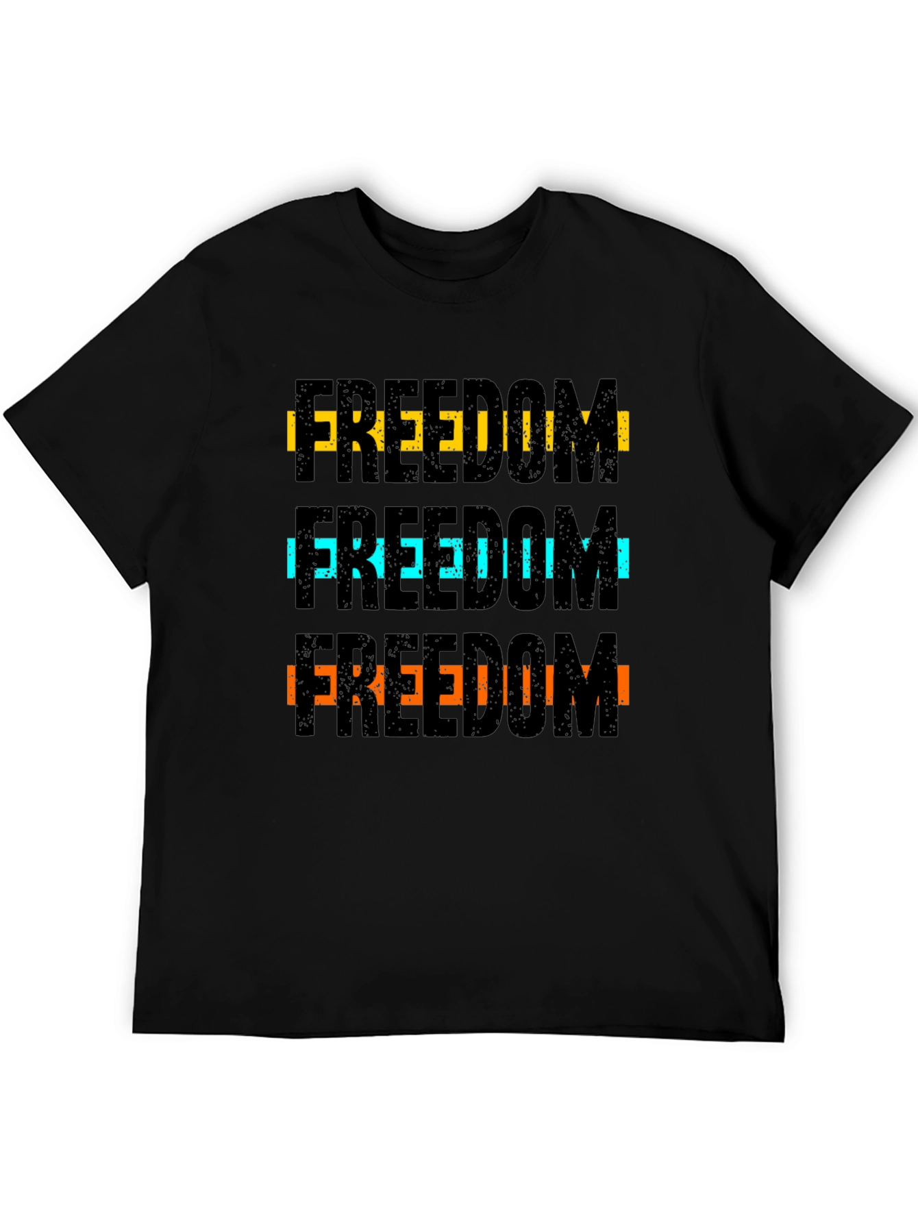 Freedom Graphic Print Black T-Shirt