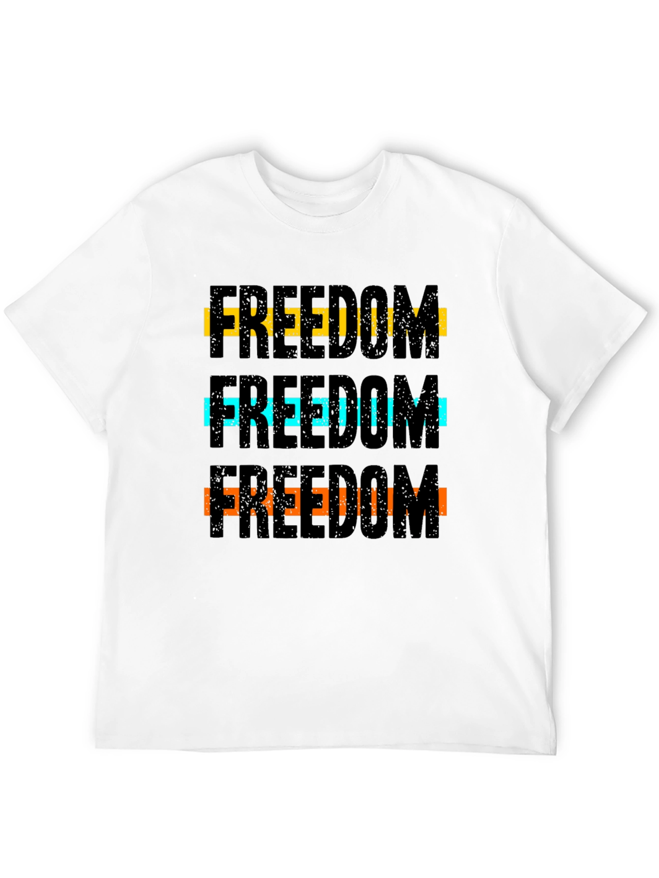 Freedom Graphic Print Black T-Shirt