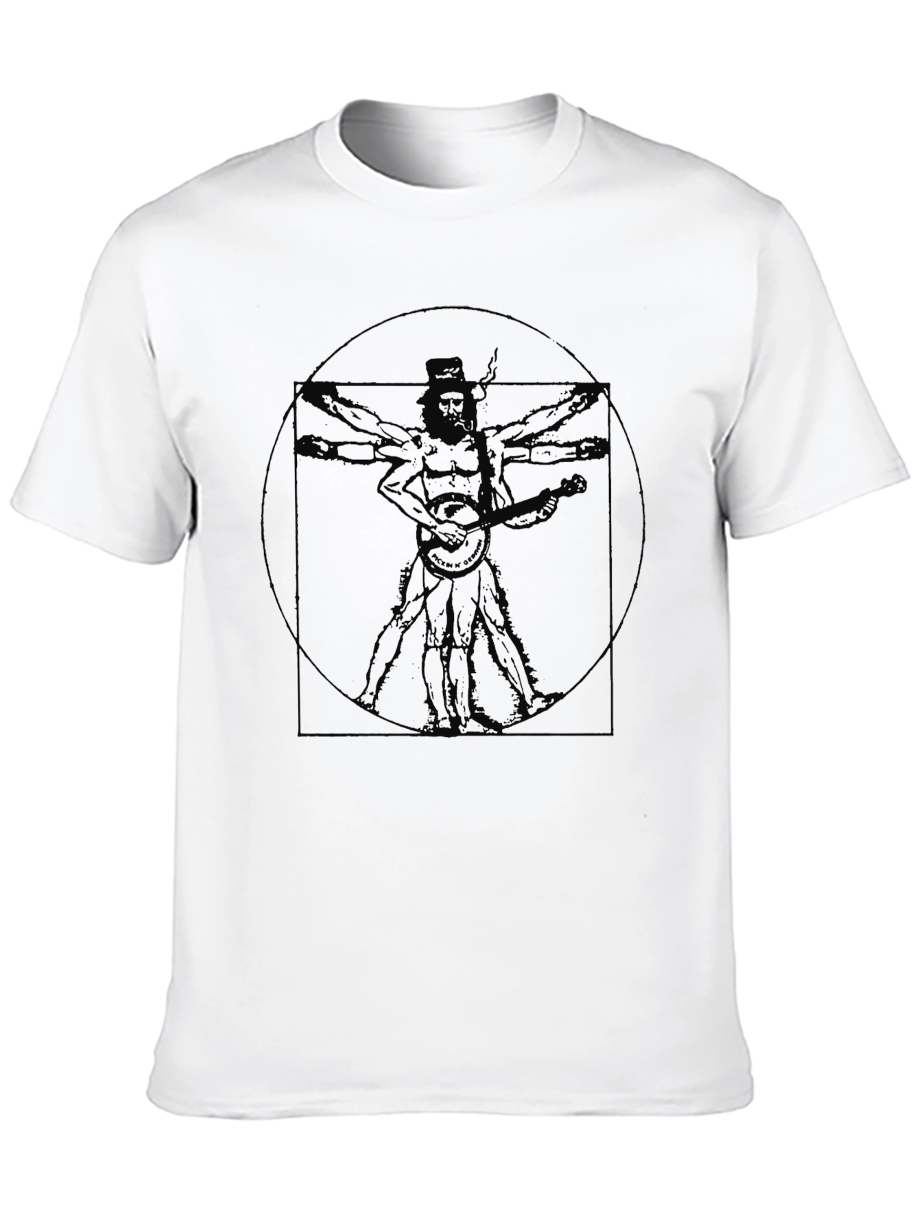 Vitruvian Musician Black T-Shirt