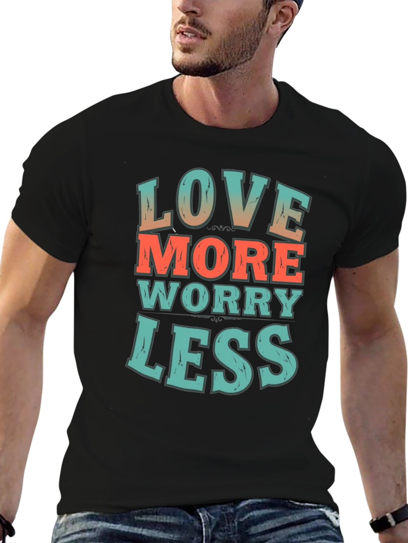 Love More Worry Less Graphic T-Shirt