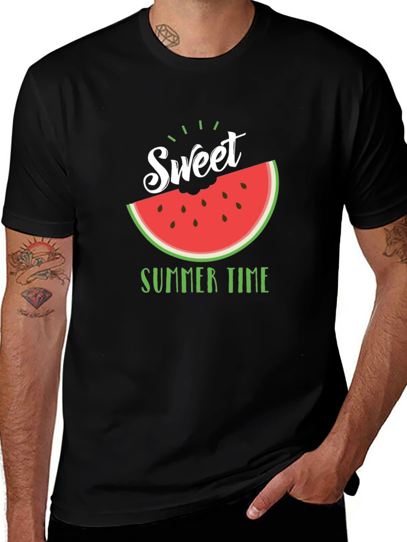 Sweet Summer Time Black T-Shirt