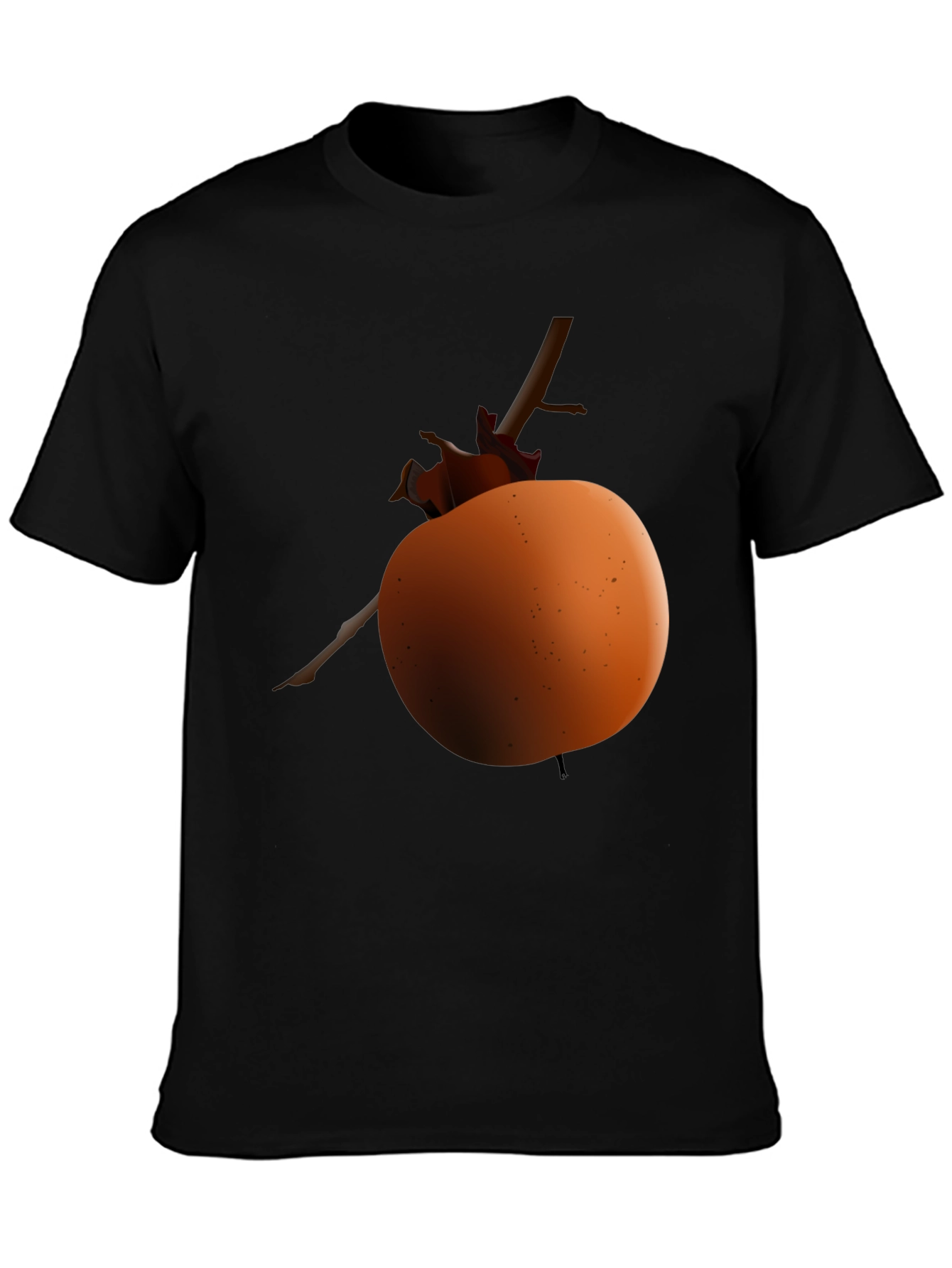 Apple on Branch Graphic Tee - Black Unisex Shirt